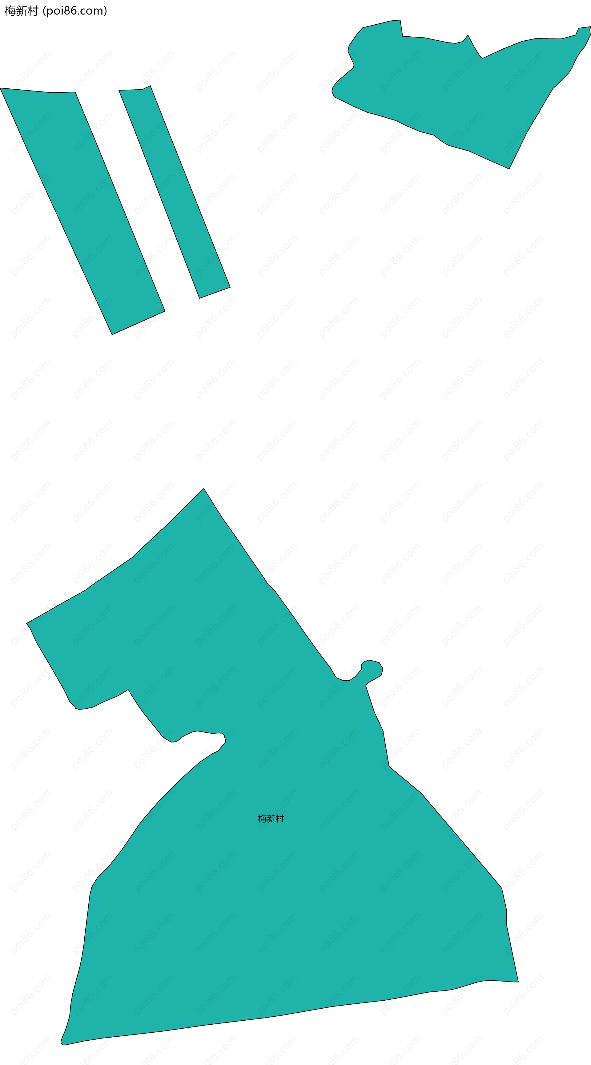 梅新村边界地图