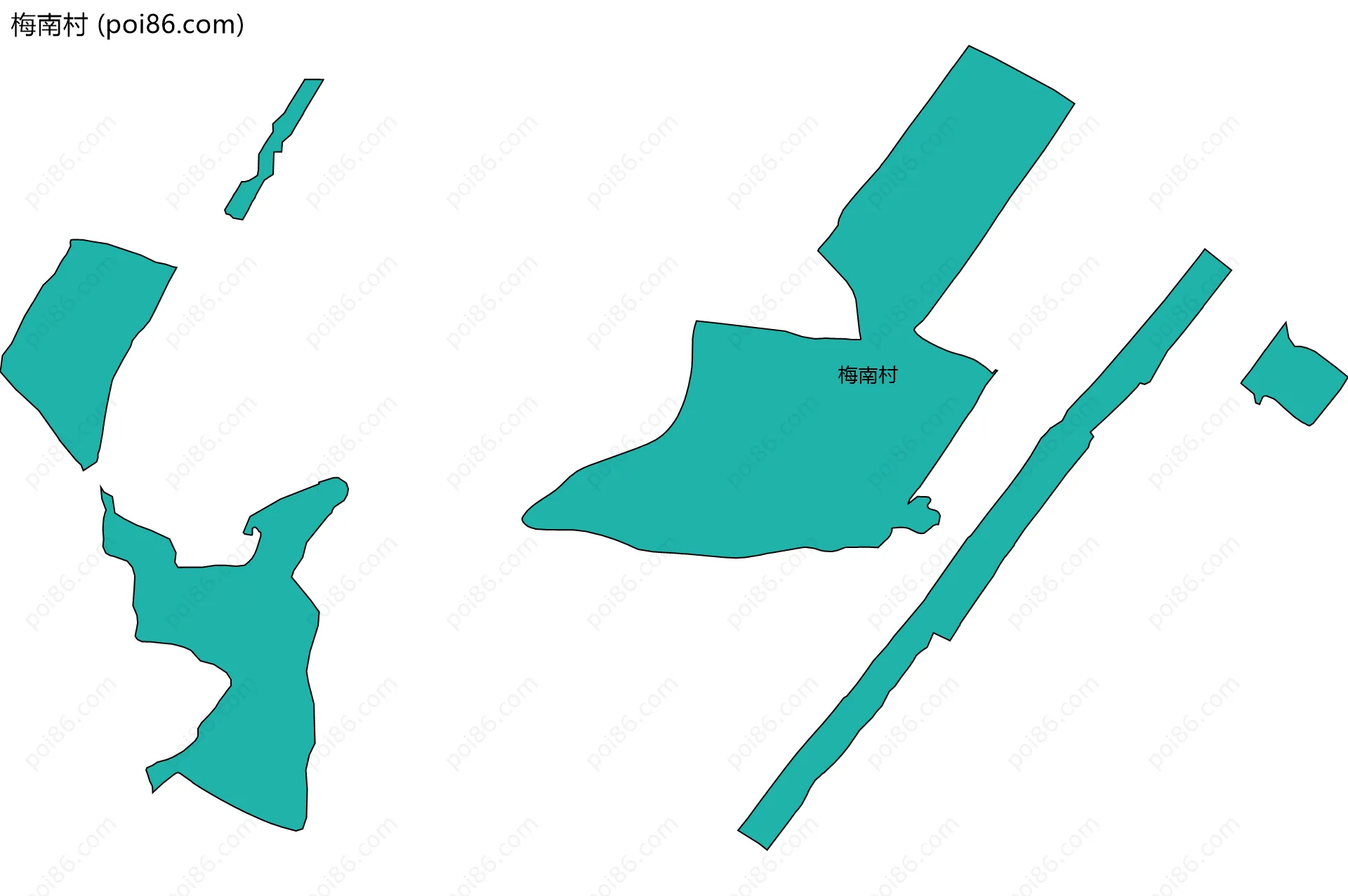 梅南村边界地图