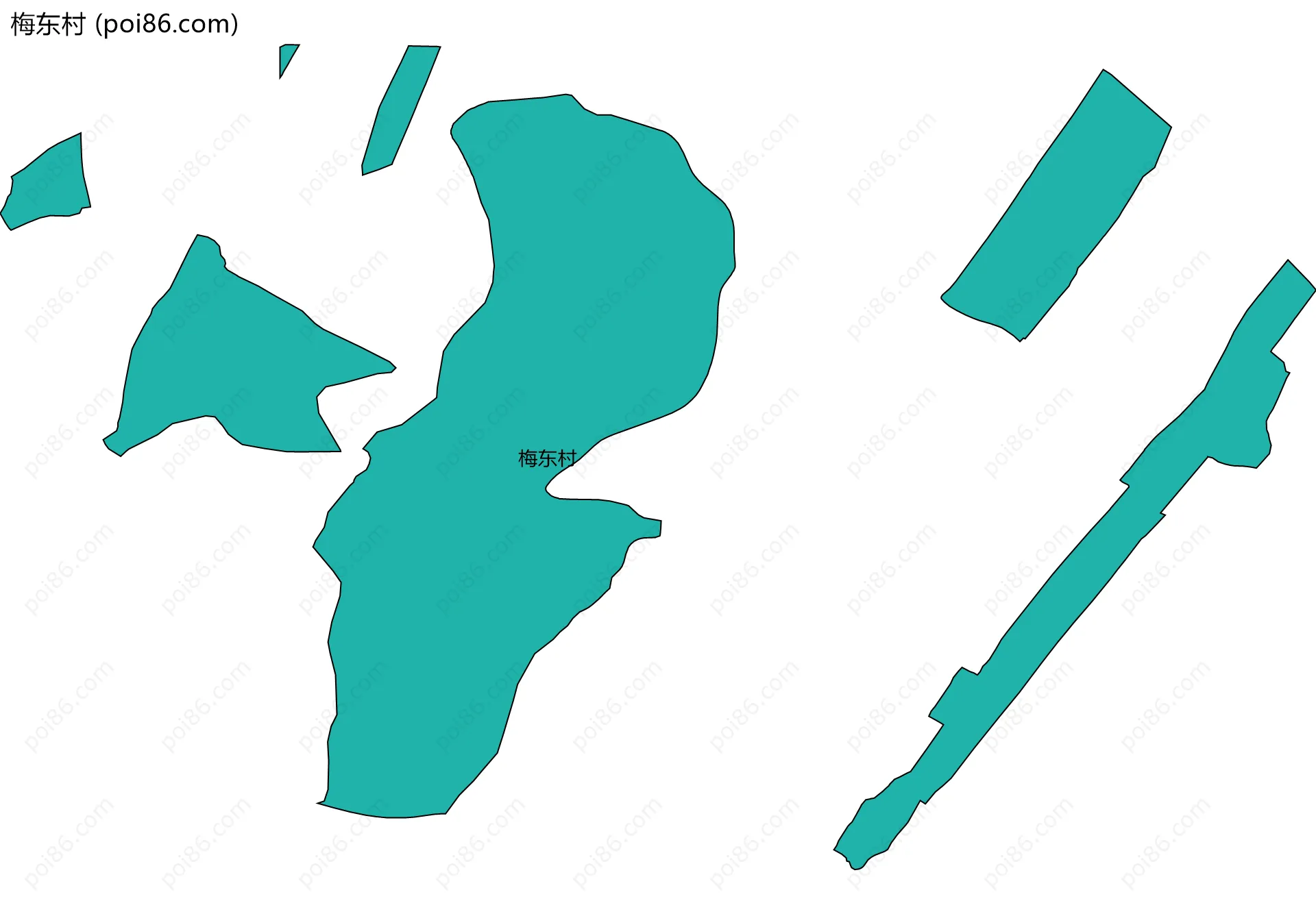 梅东村边界地图