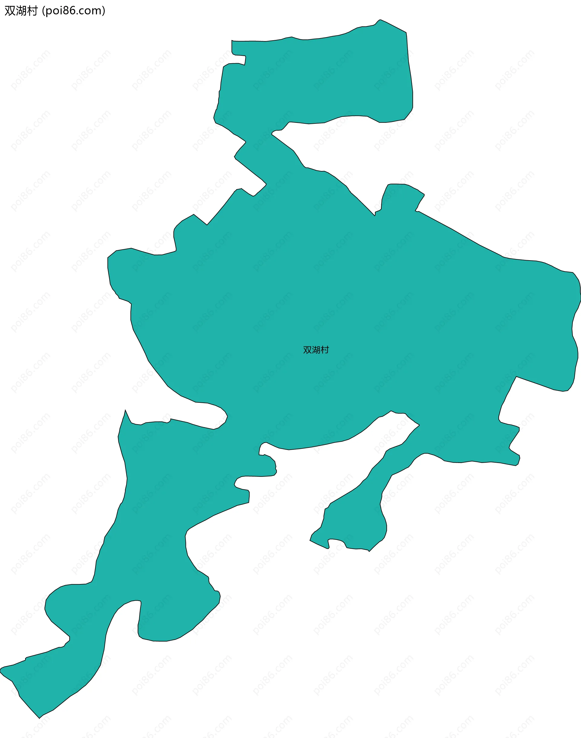双湖村边界地图