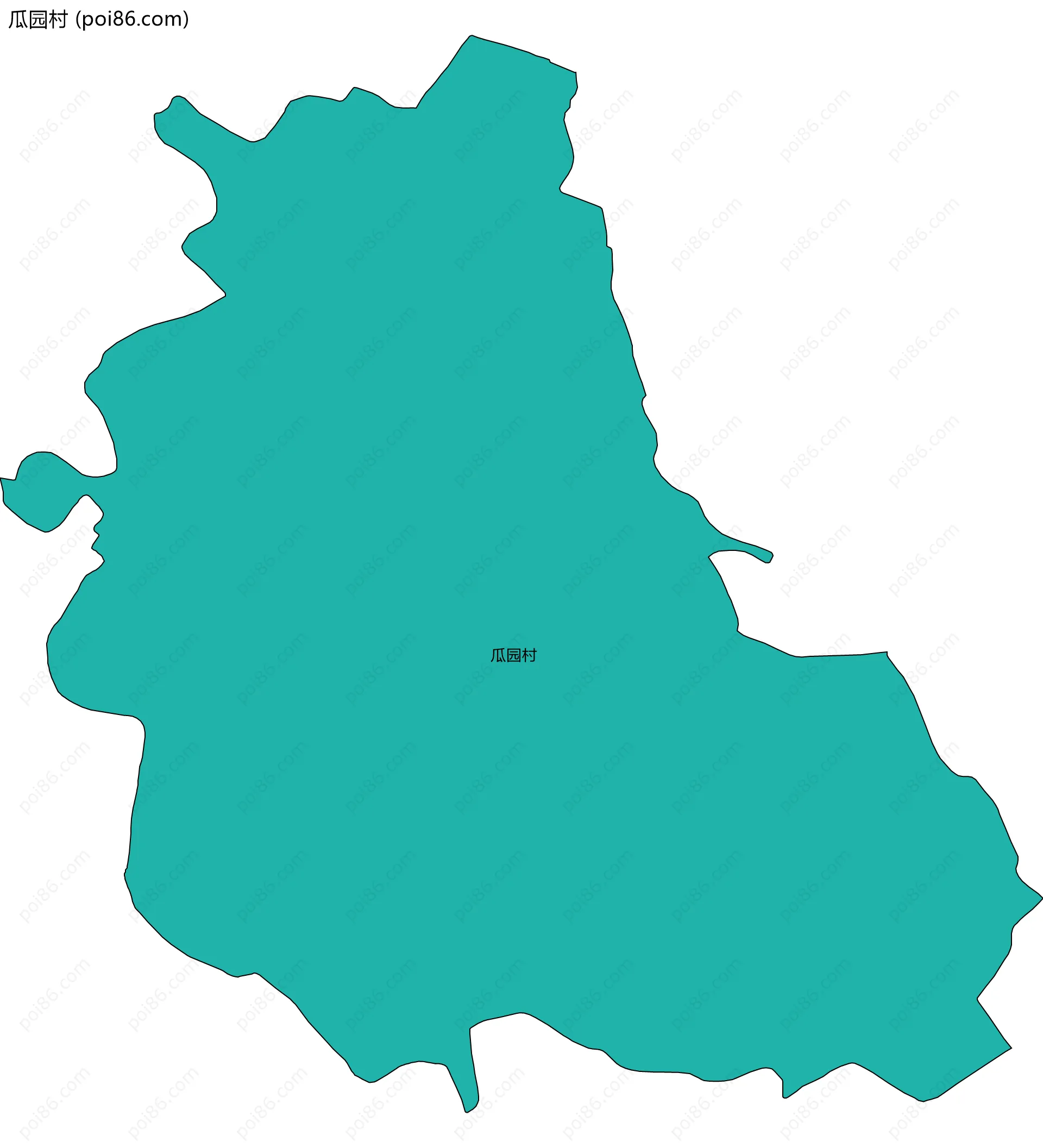 瓜园村边界地图