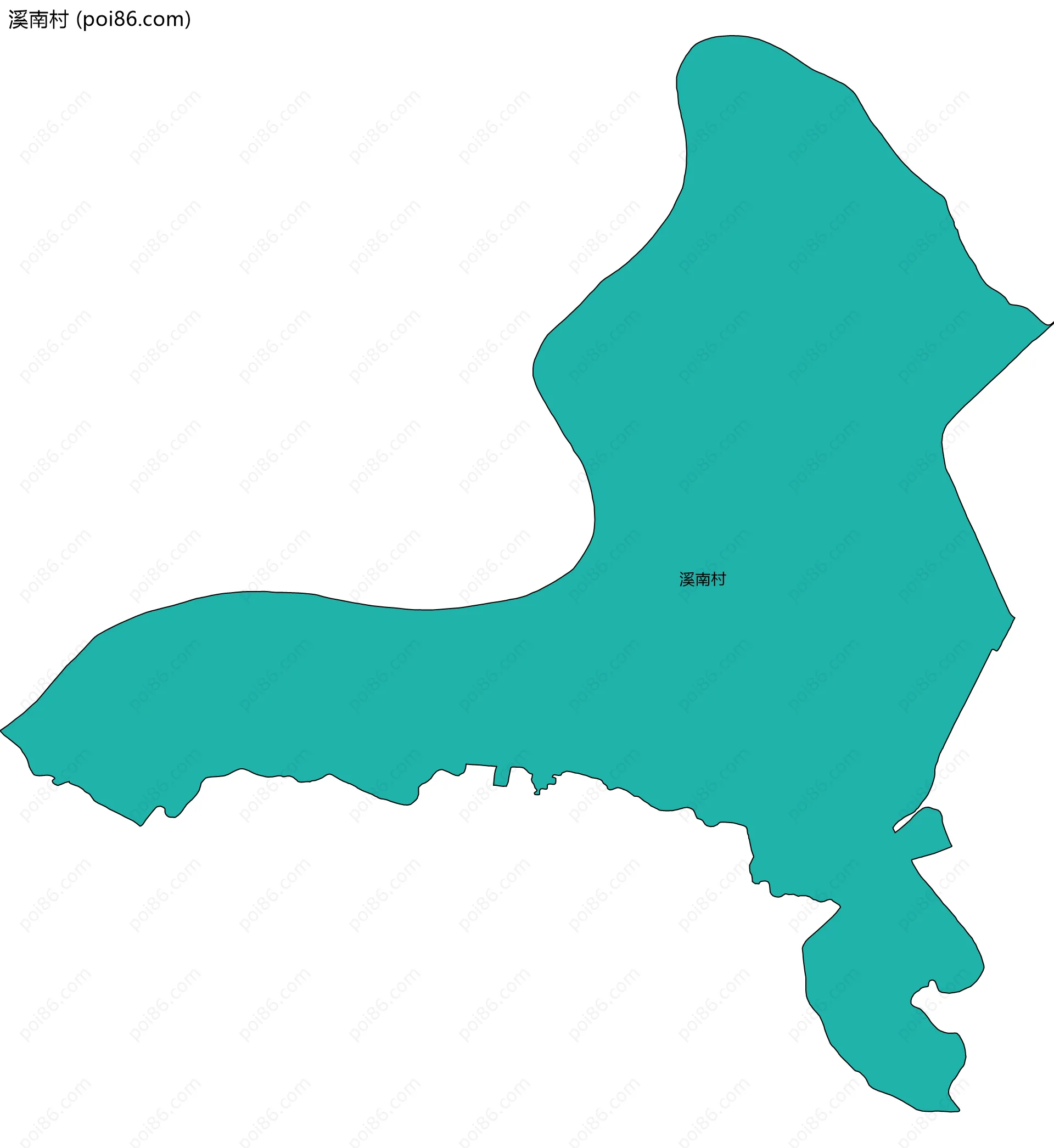 溪南村边界地图