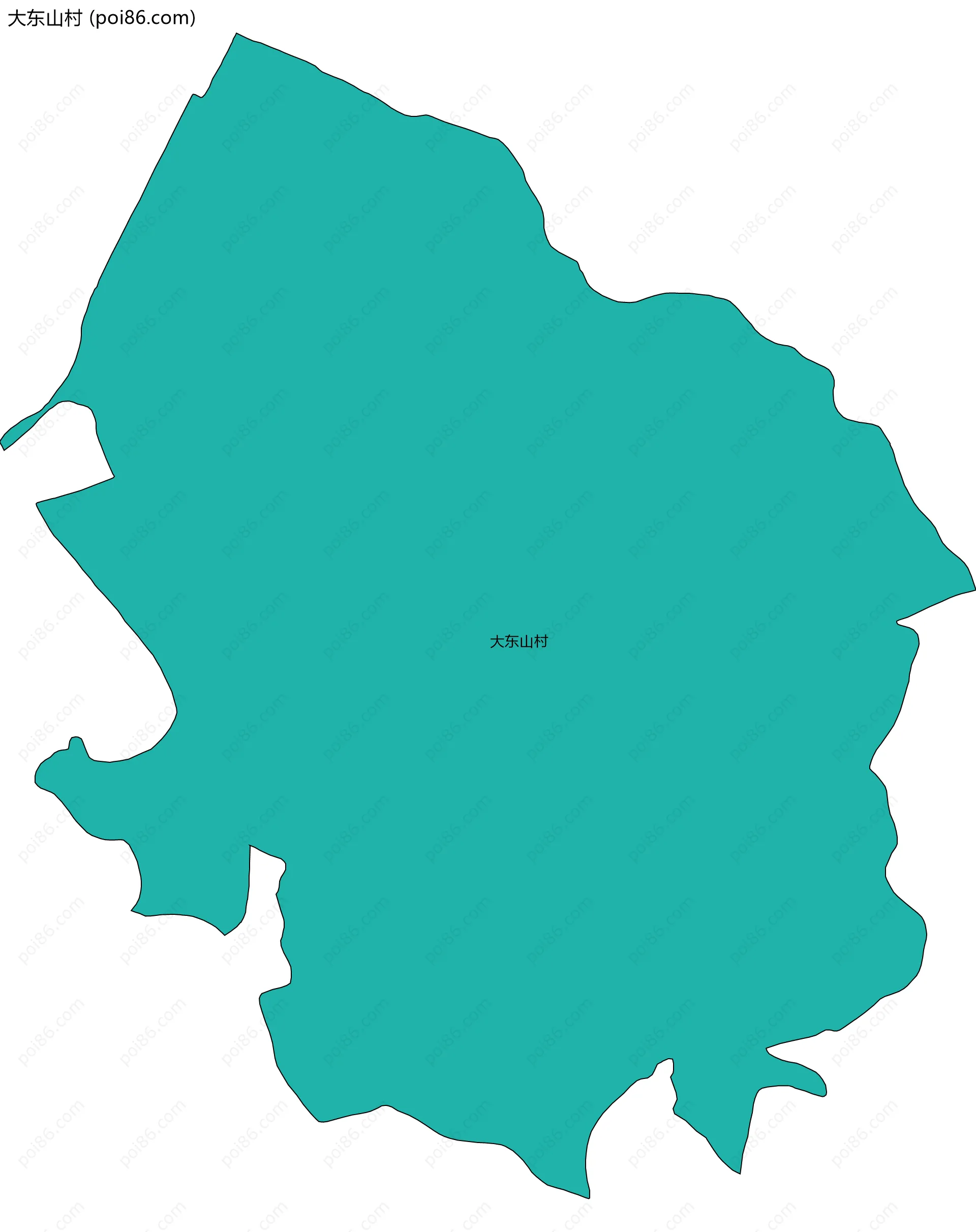 大东山村边界地图