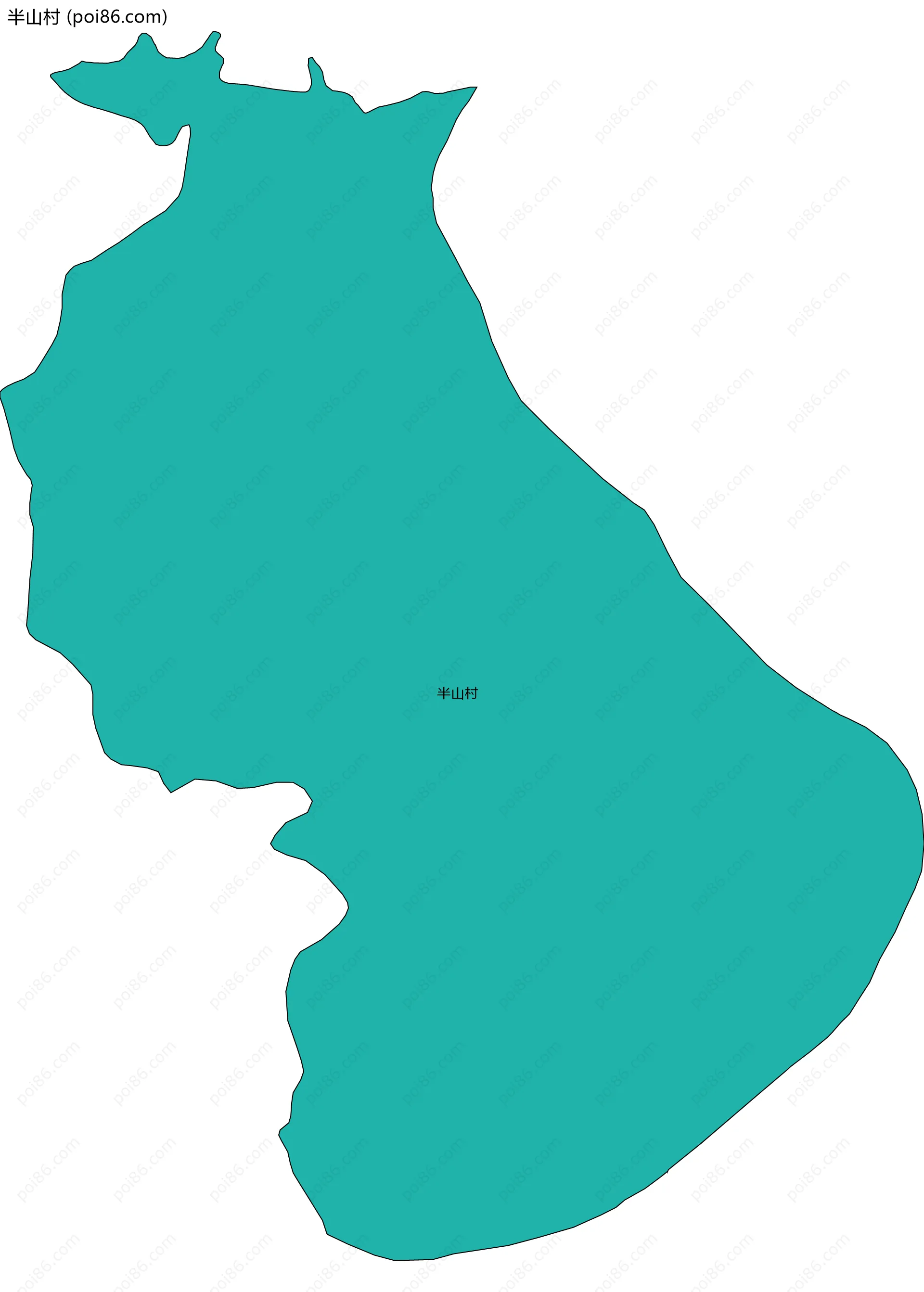 半山村边界地图