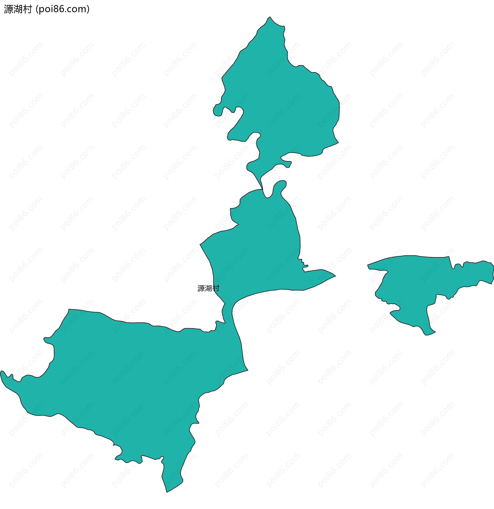 源湖村边界地图
