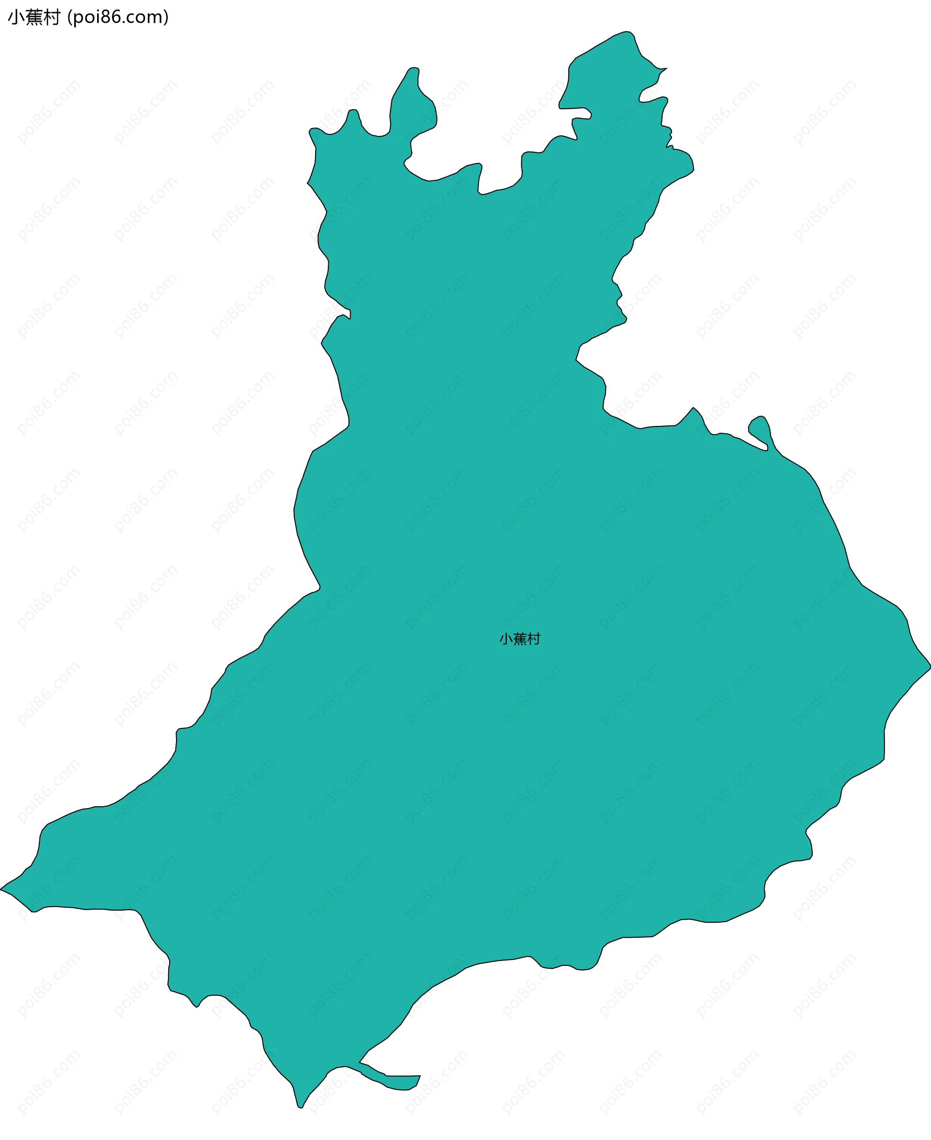 小蕉村边界地图