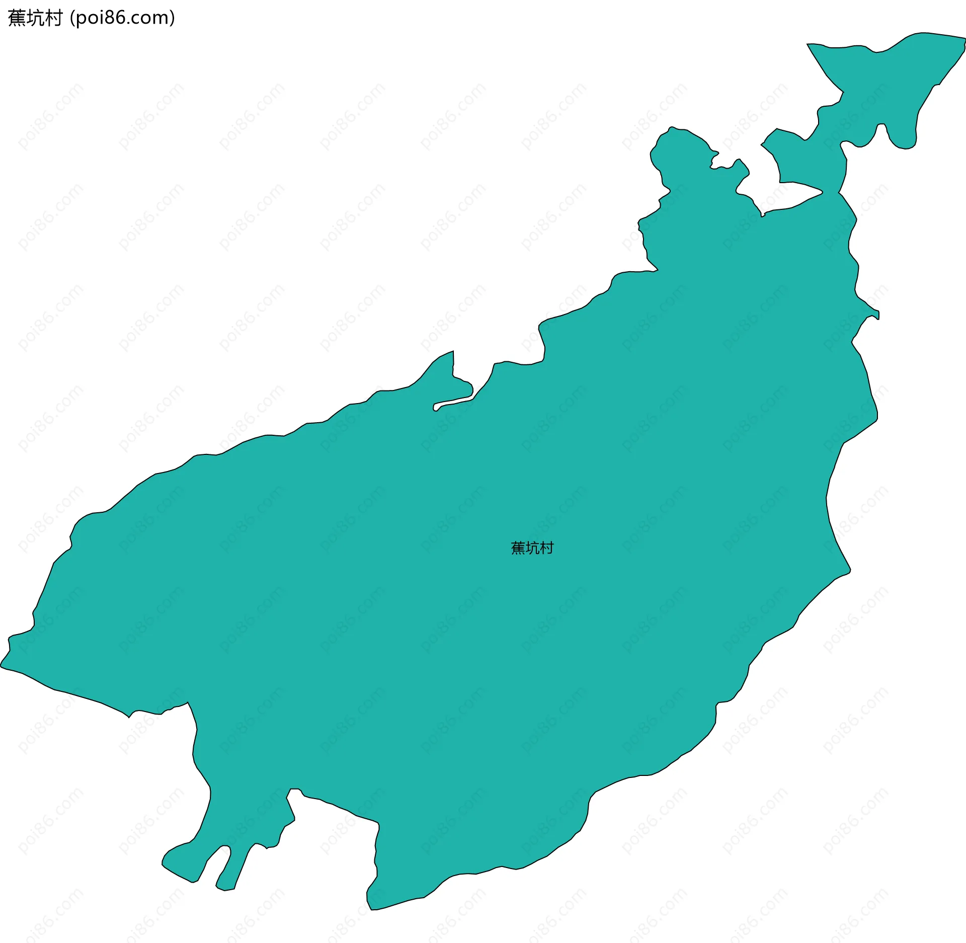 蕉坑村边界地图
