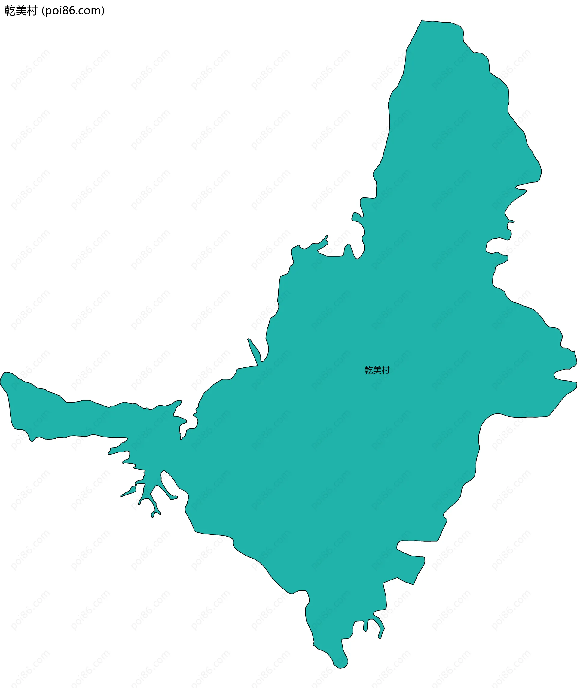 乾美村边界地图