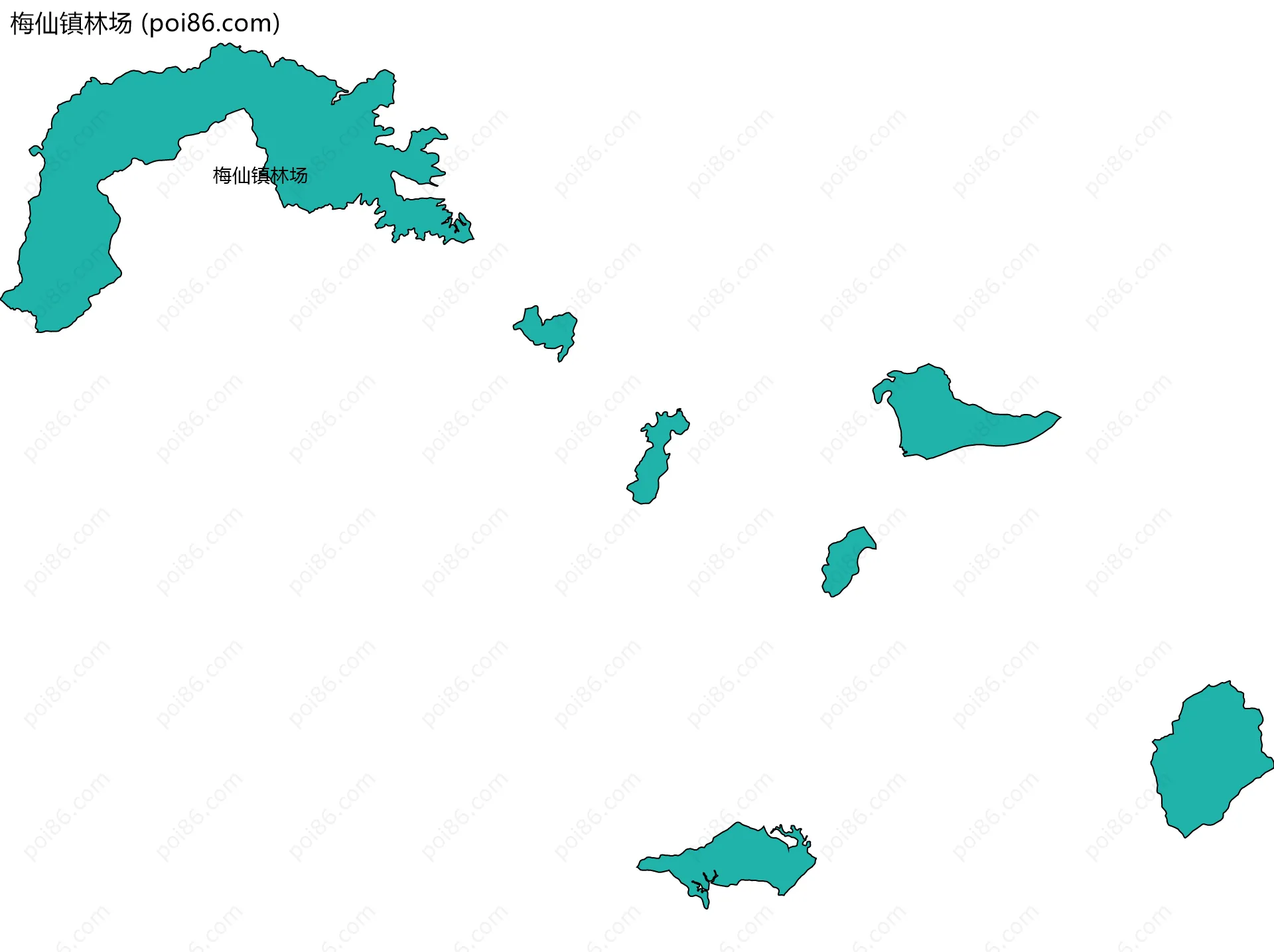 梅仙镇林场边界地图