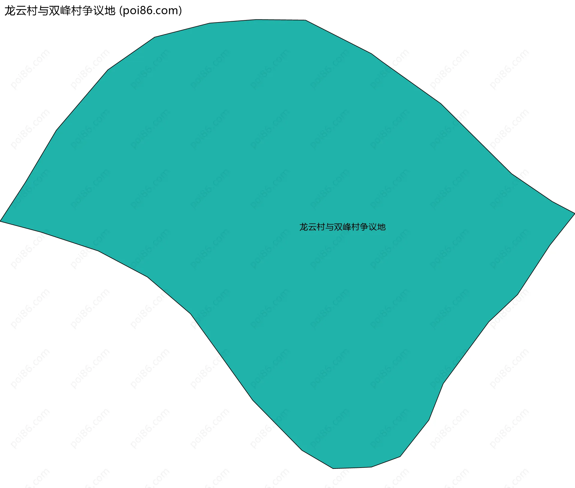龙云村与双峰村争议地边界地图