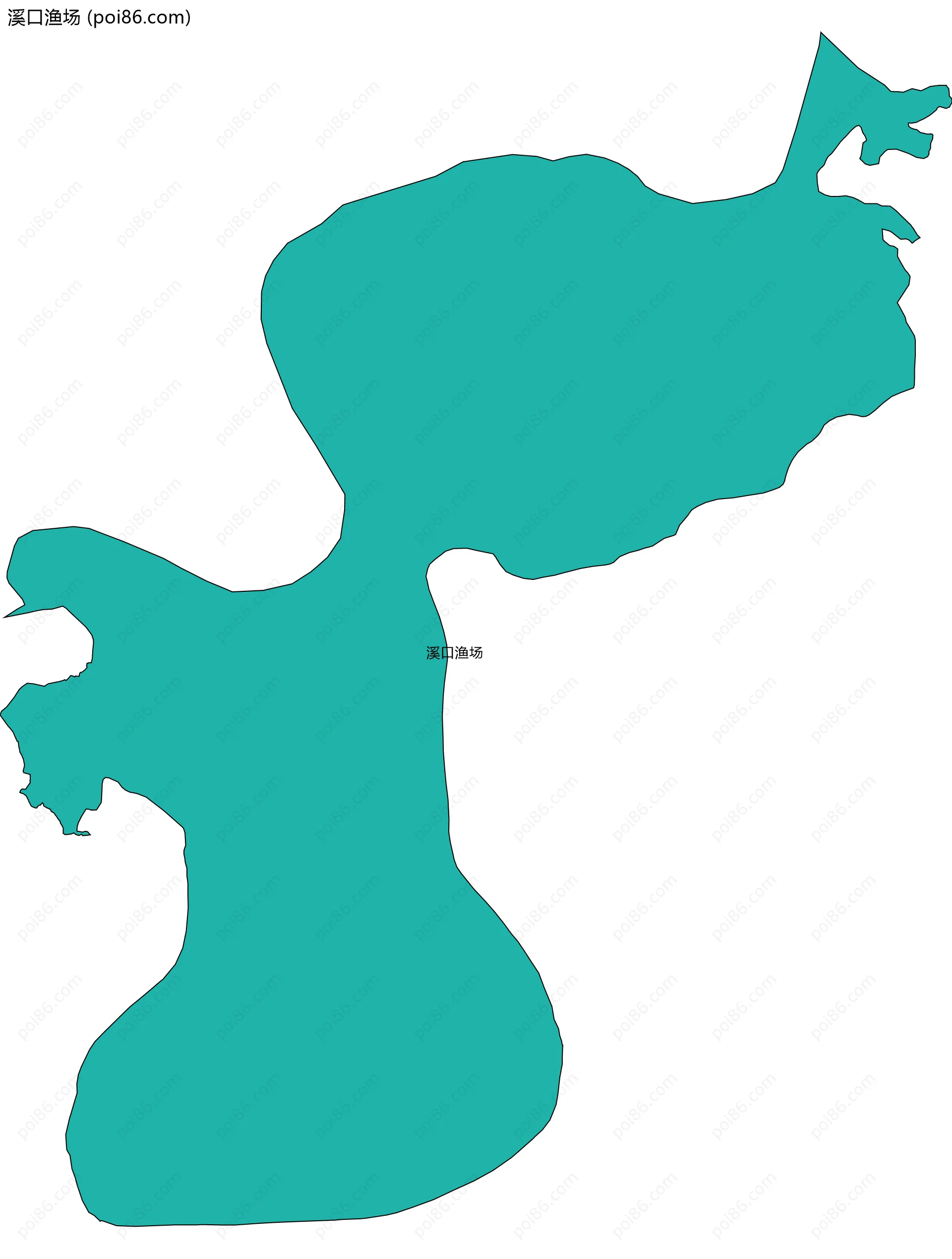 溪口渔场边界地图(五级行政区划)