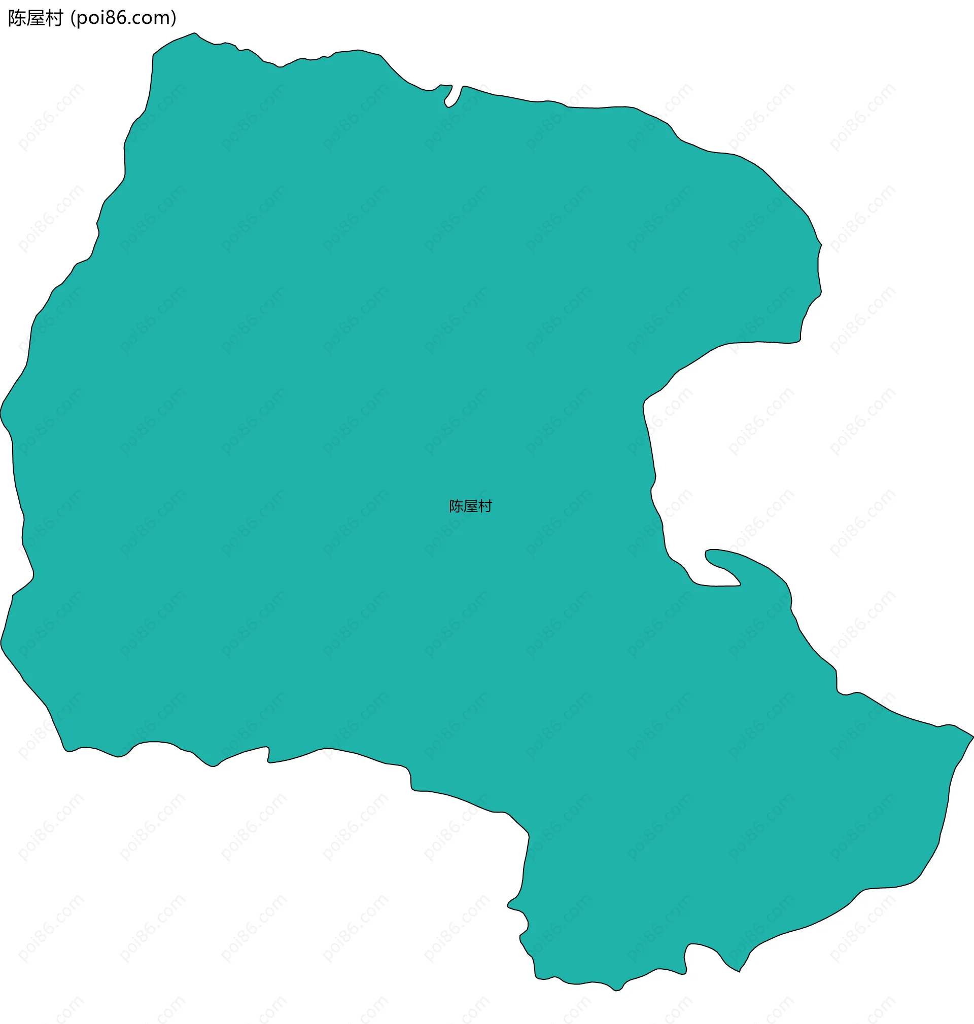 陈屋村边界地图