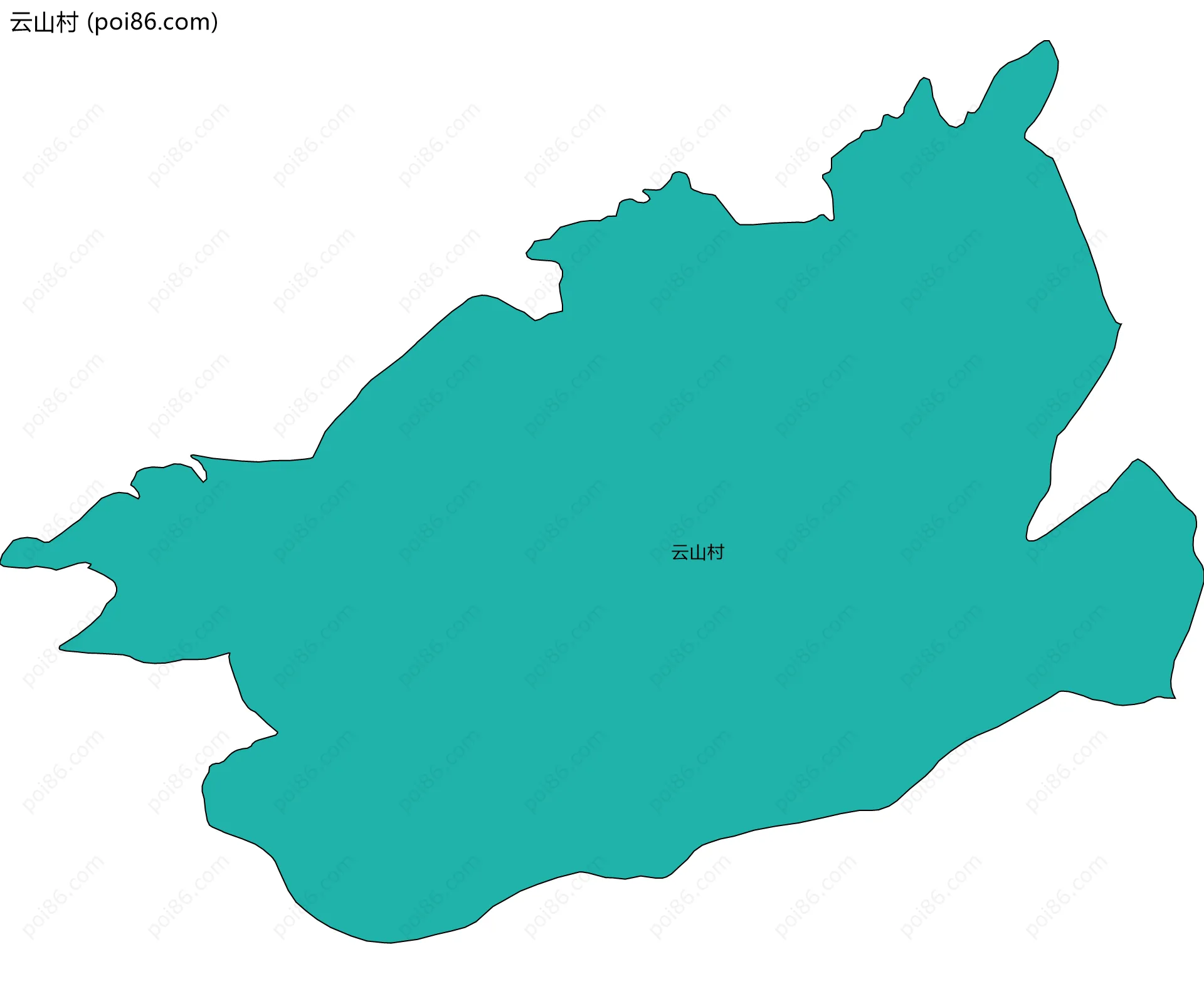 云山村边界地图