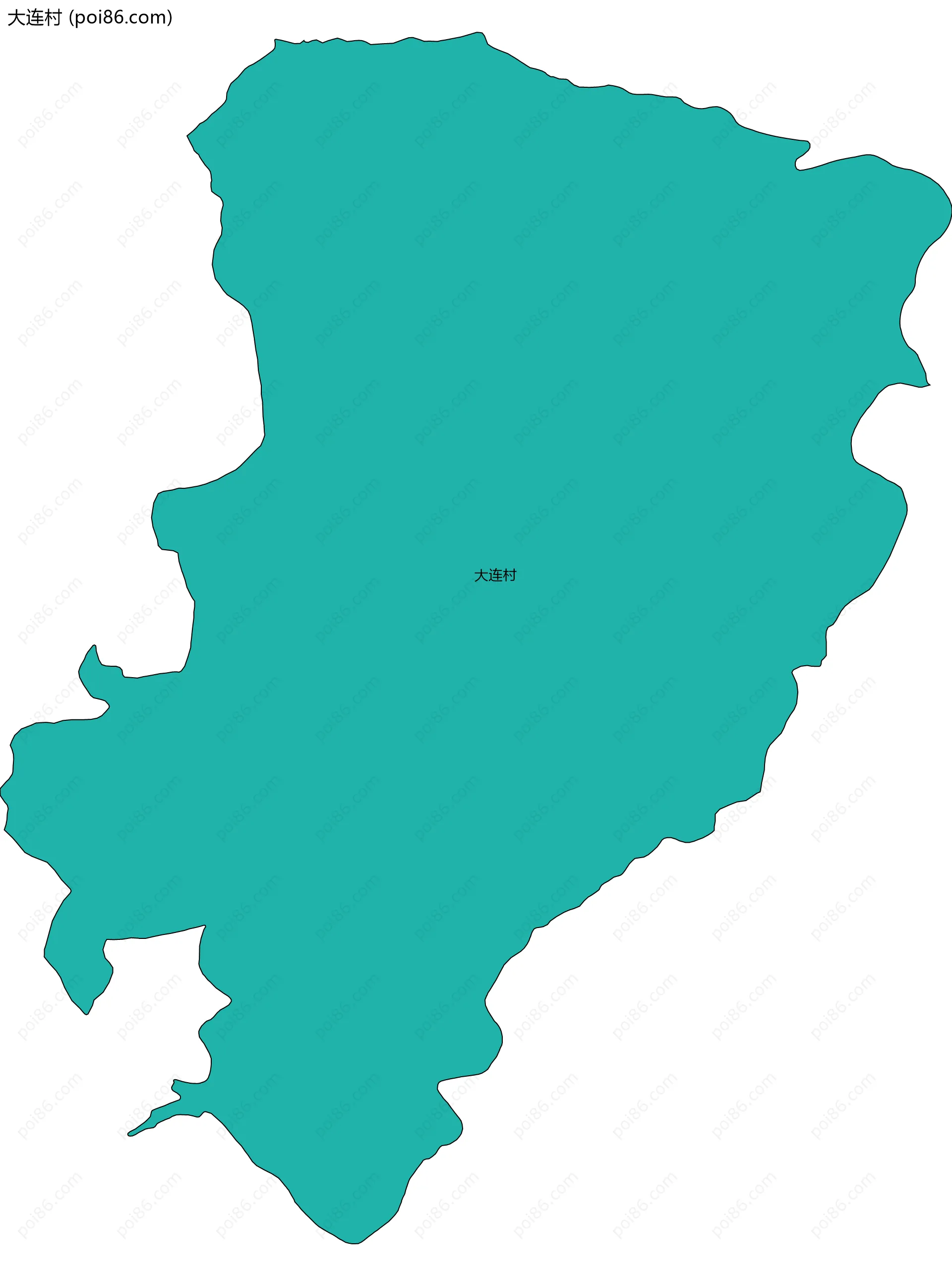 大连村边界地图