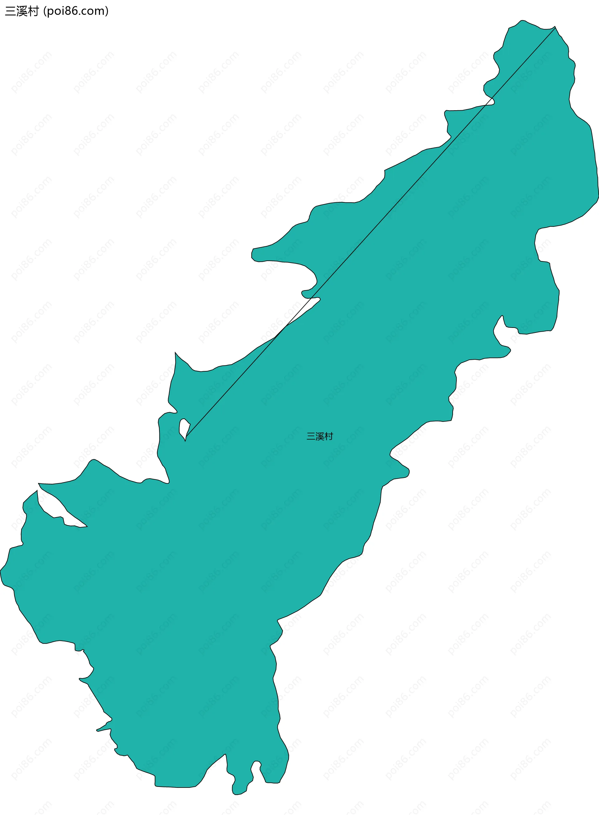 三溪村边界地图