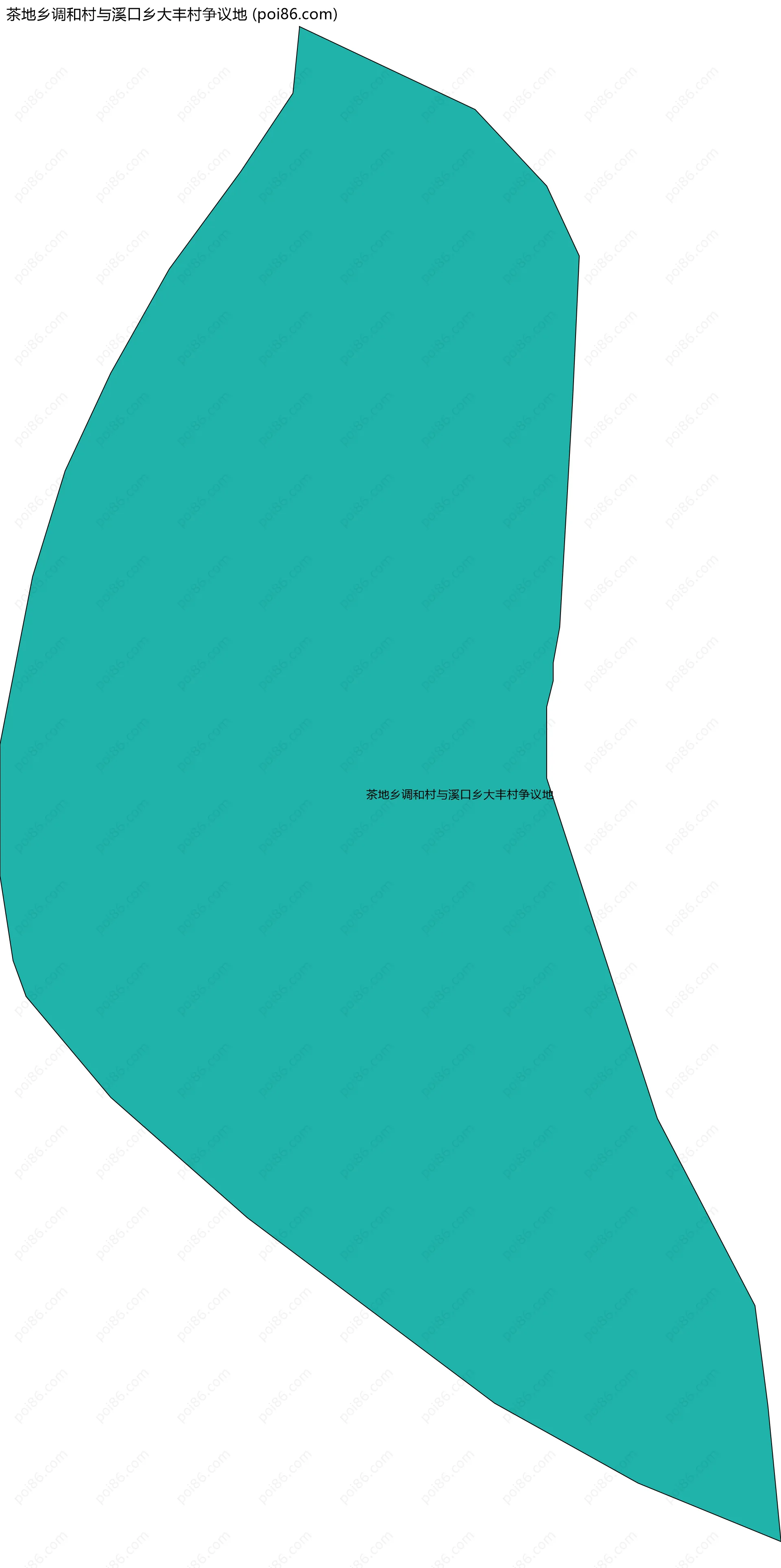 茶地乡调和村与溪口乡大丰村争议地边界地图