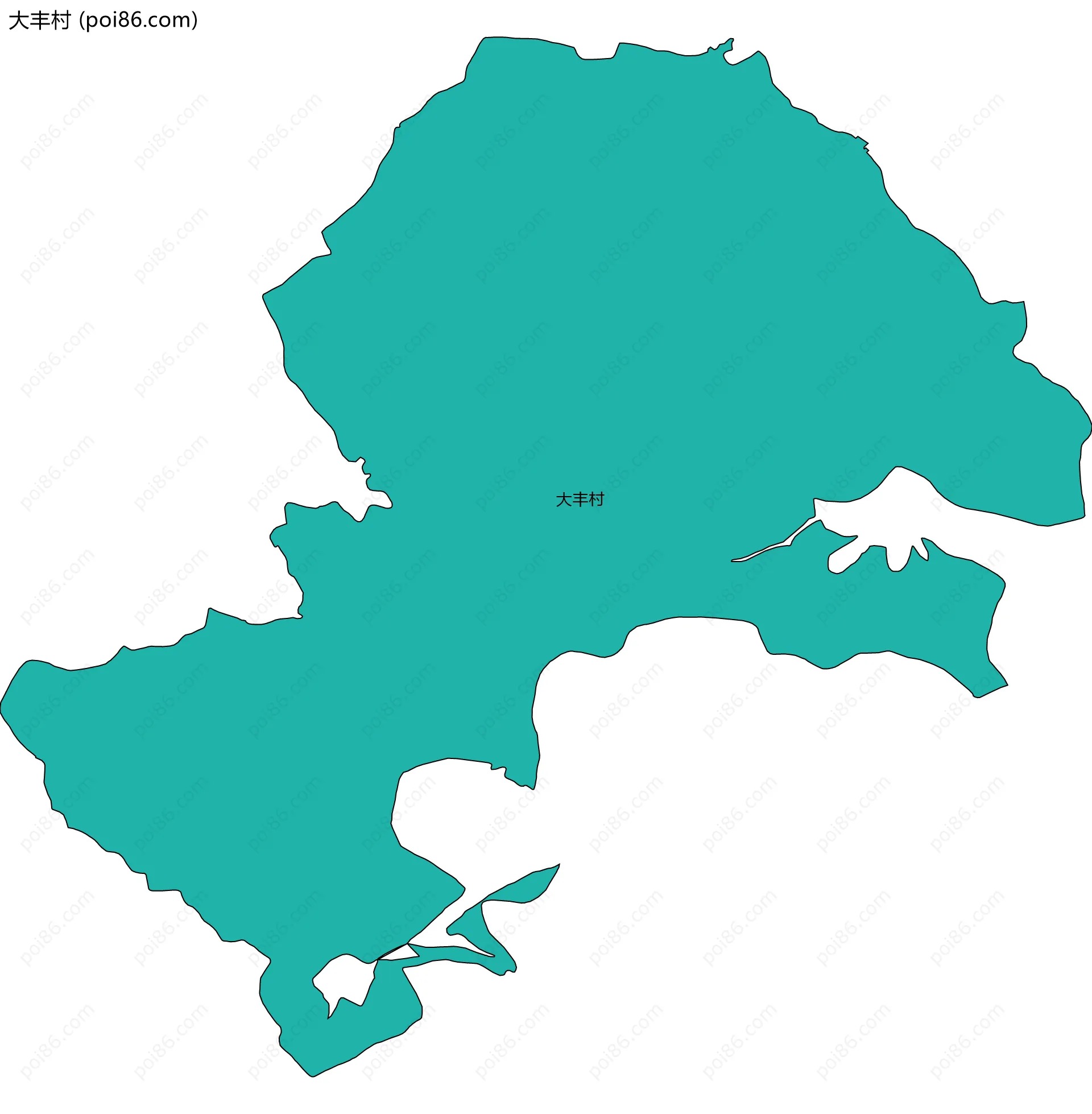 大丰村边界地图