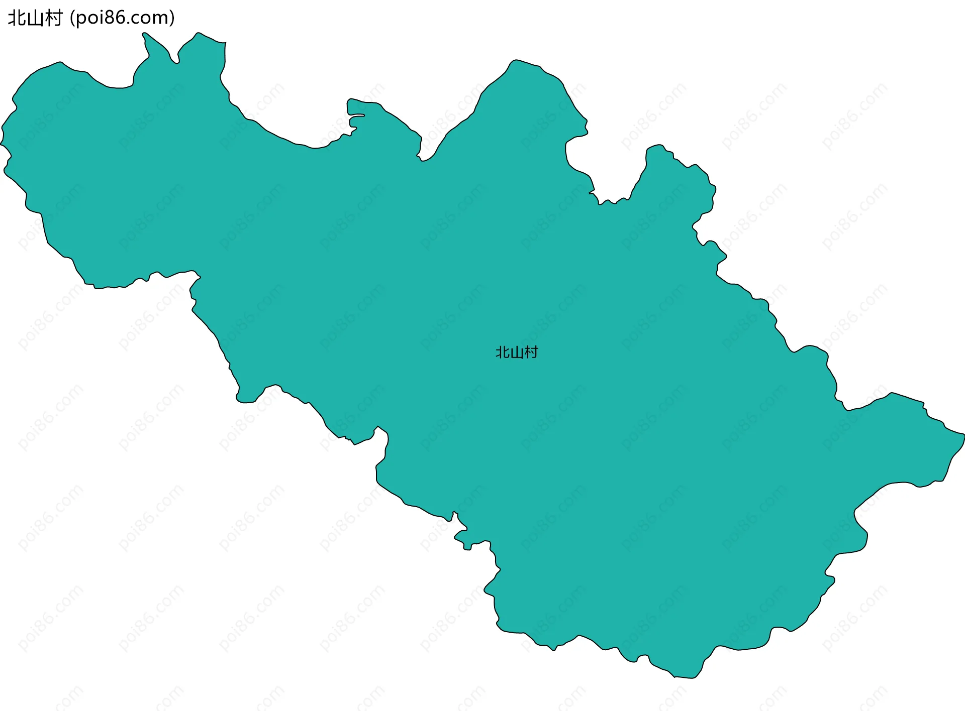 北山村边界地图