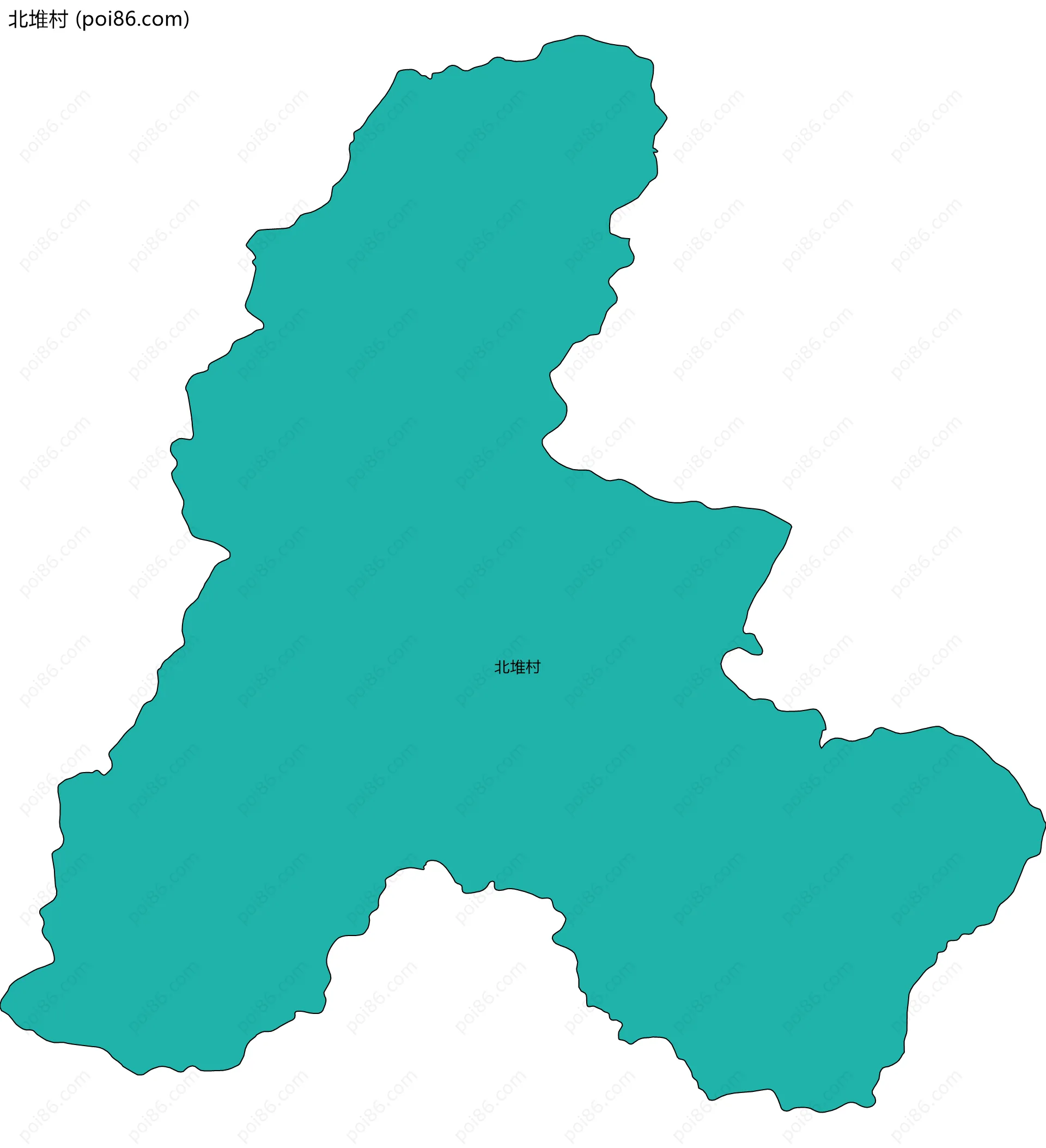北堆村边界地图