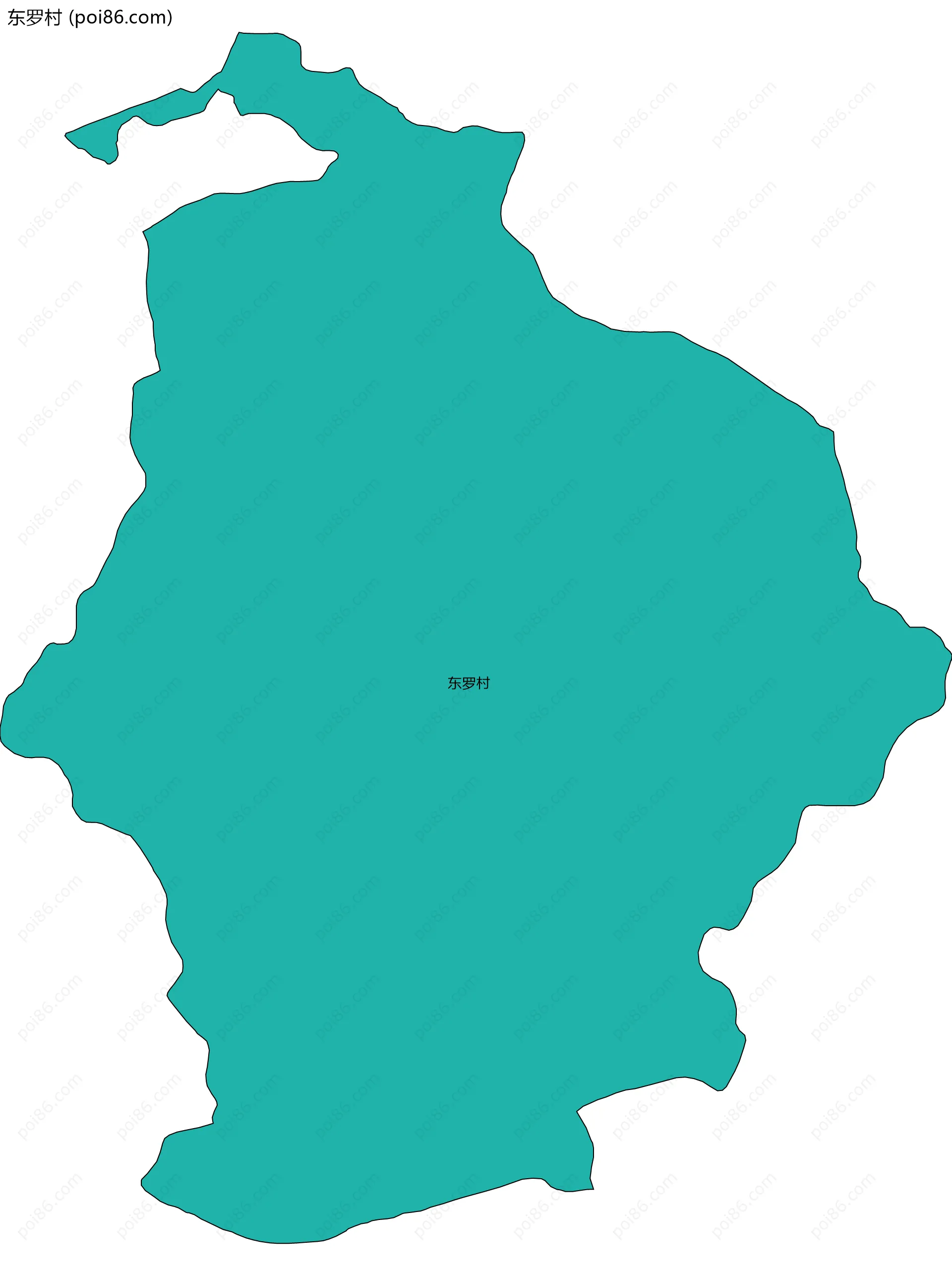 东罗村边界地图