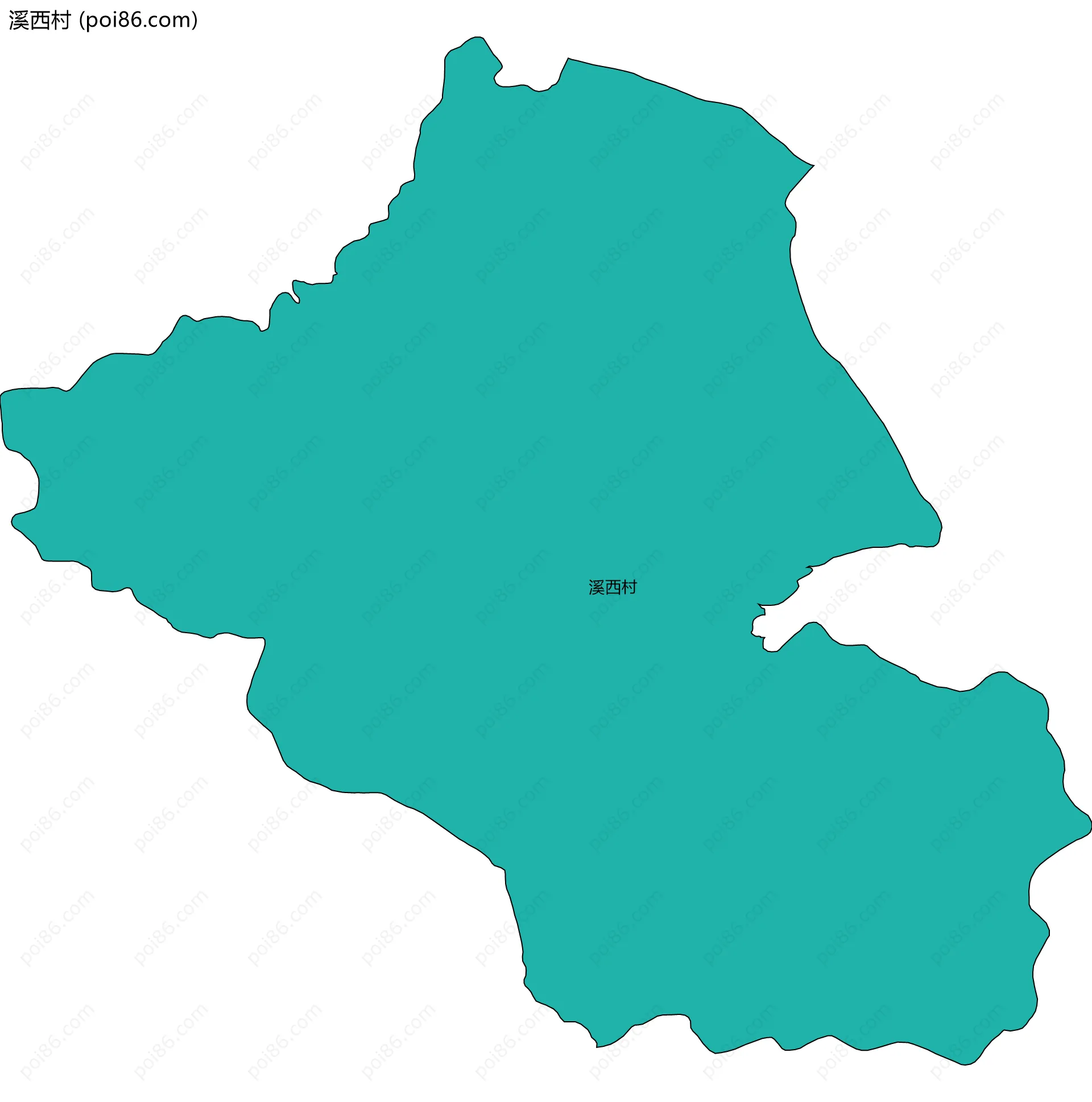 溪西村边界地图