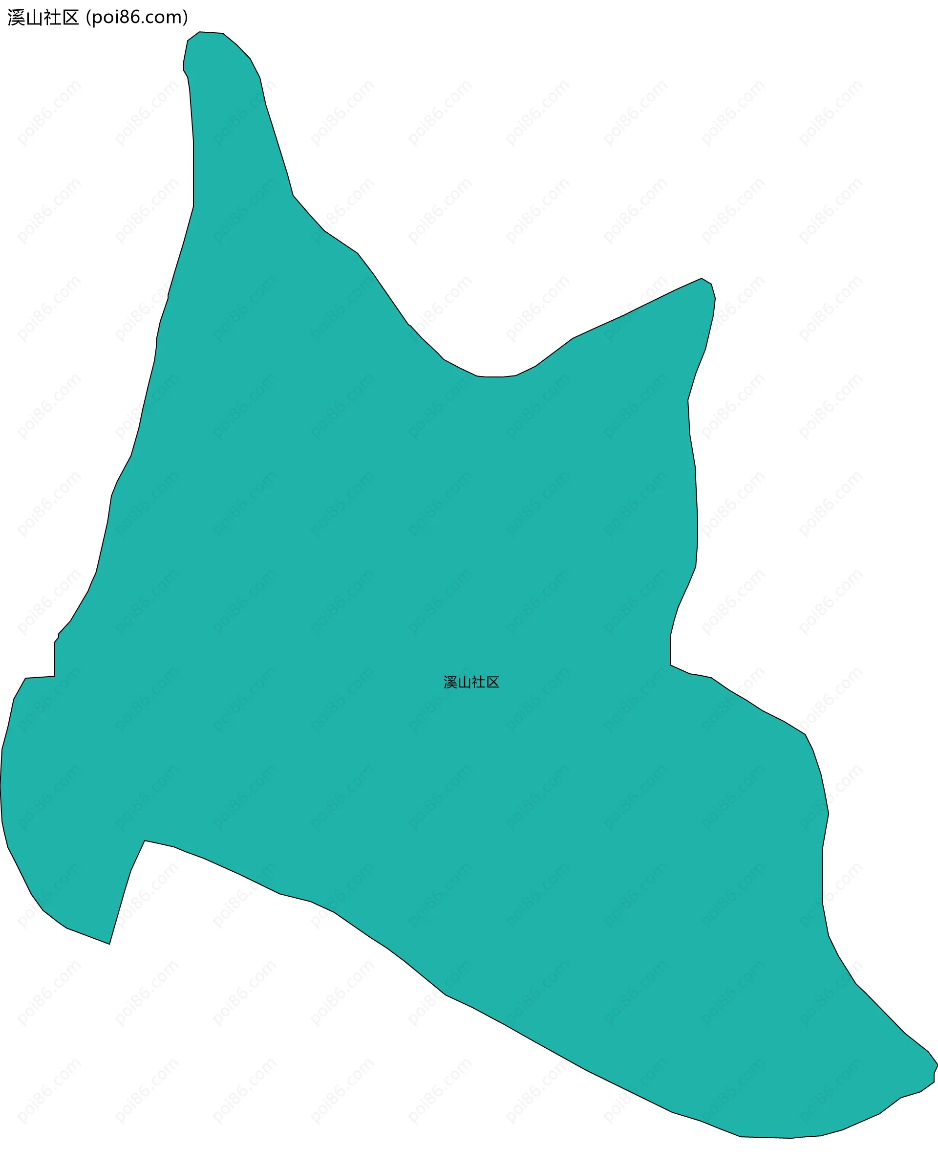 溪山社区边界地图