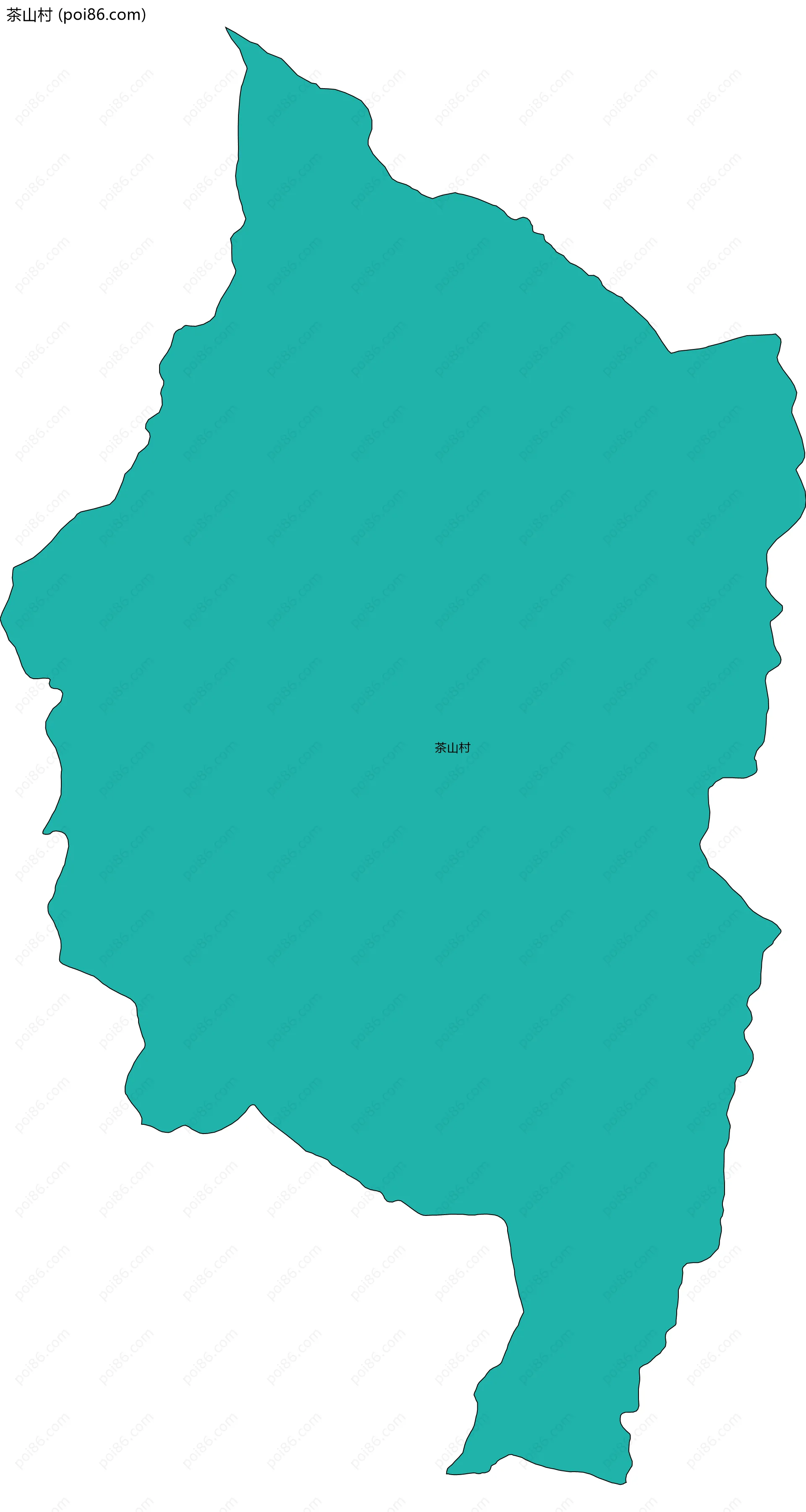 茶山村边界地图