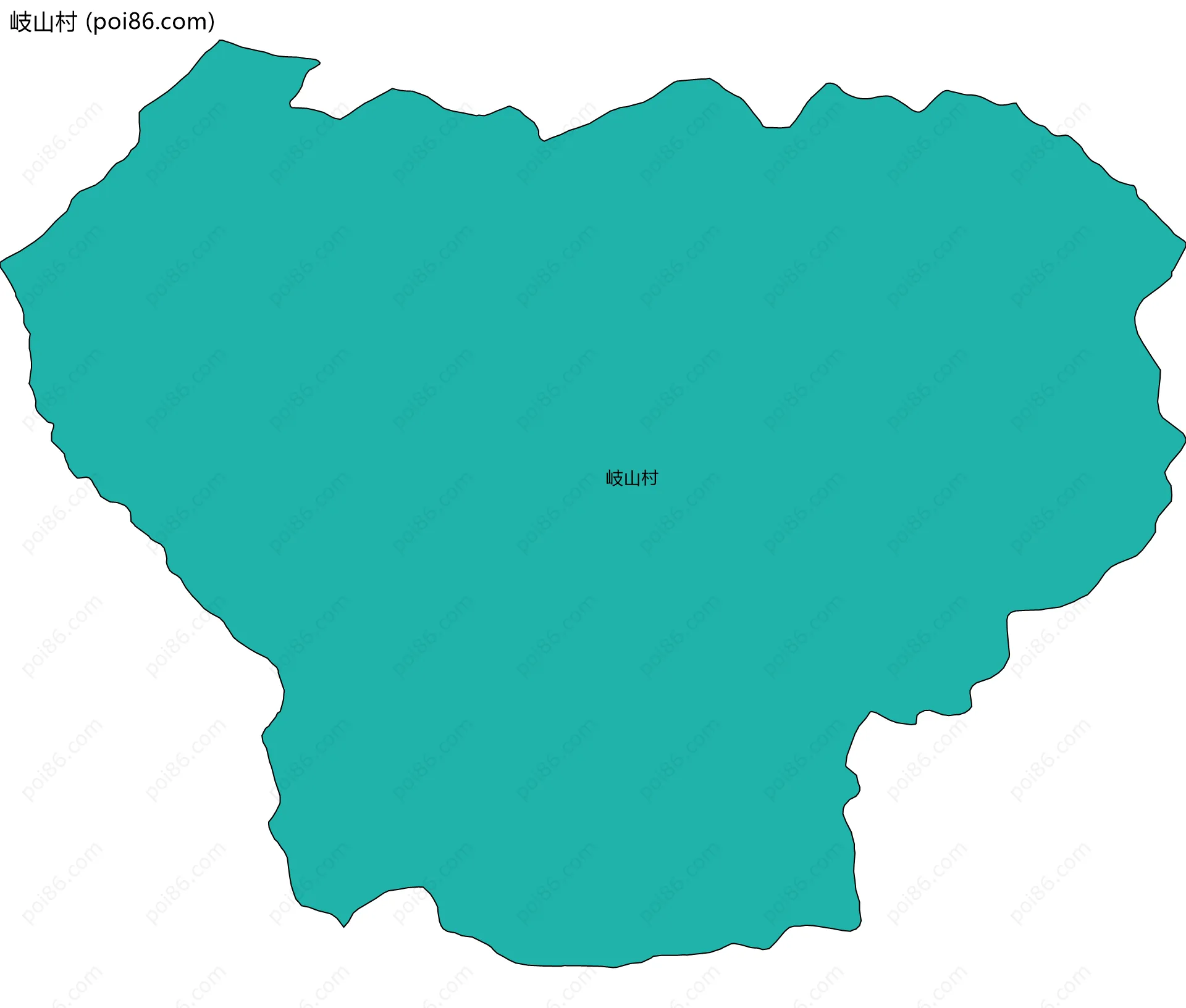 岐山村边界地图