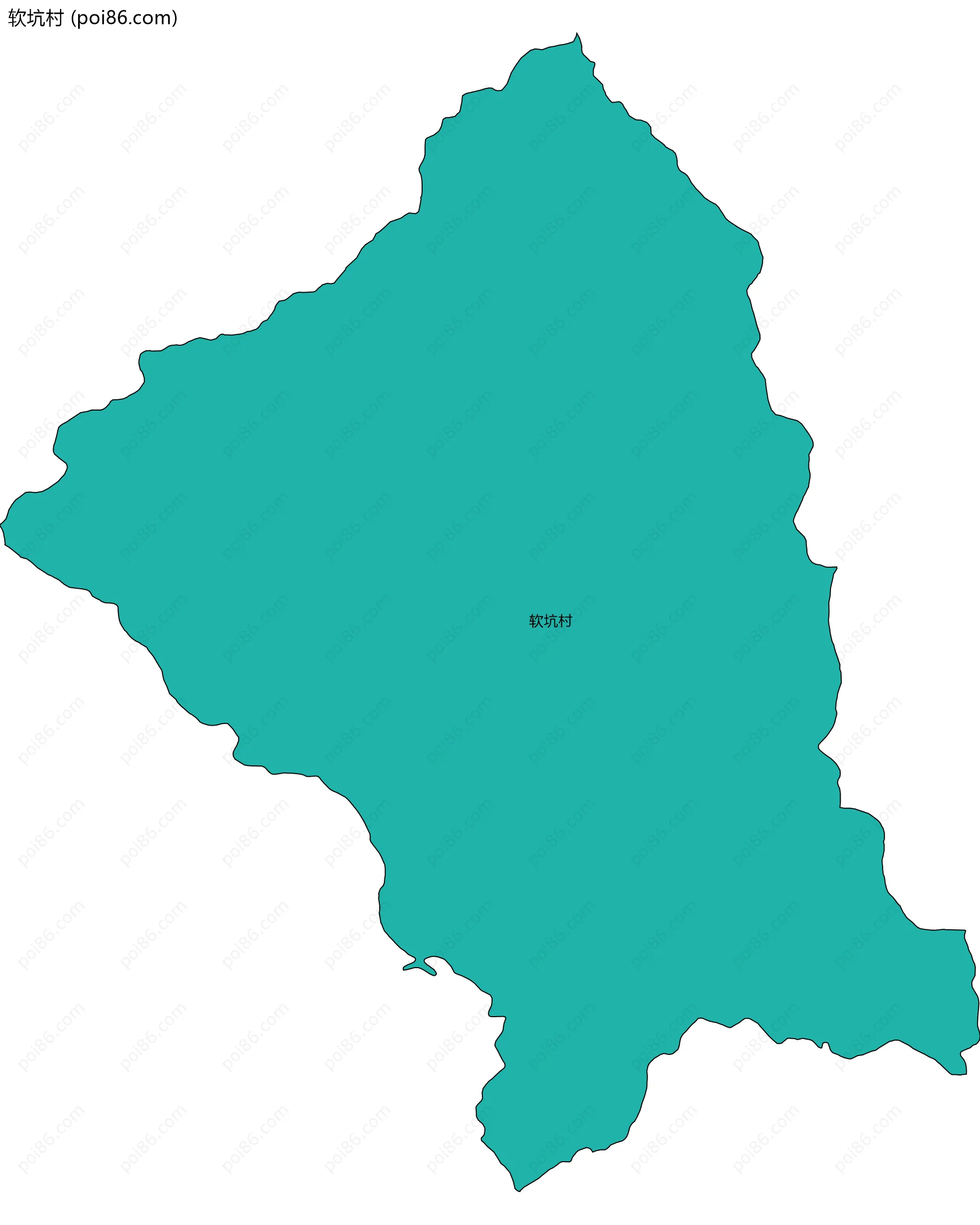 软坑村边界地图