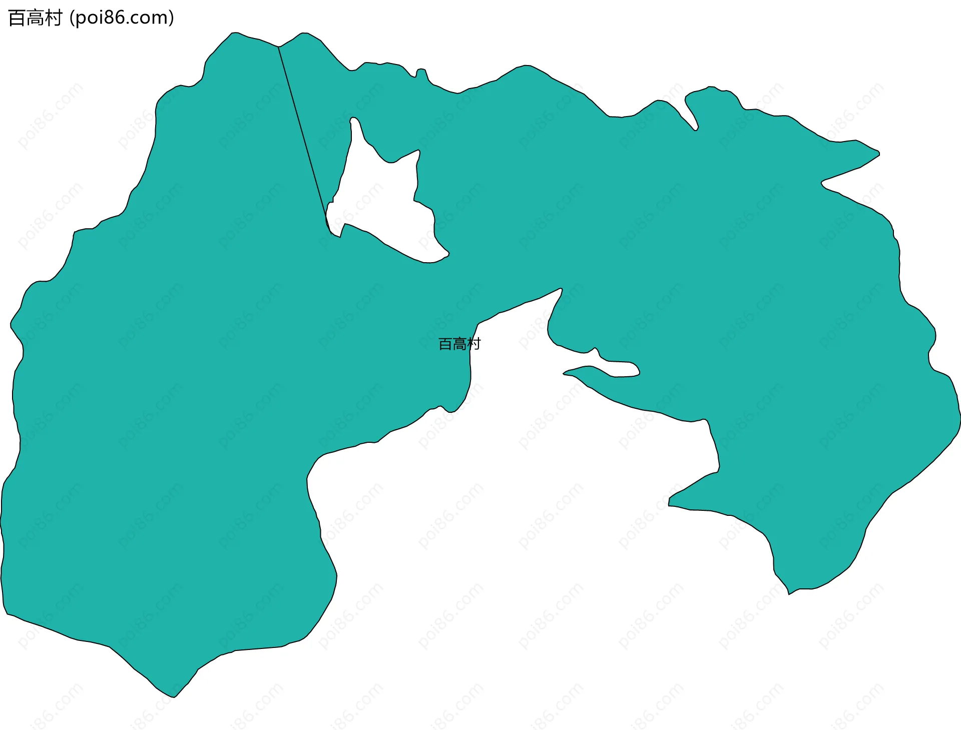 百高村边界地图