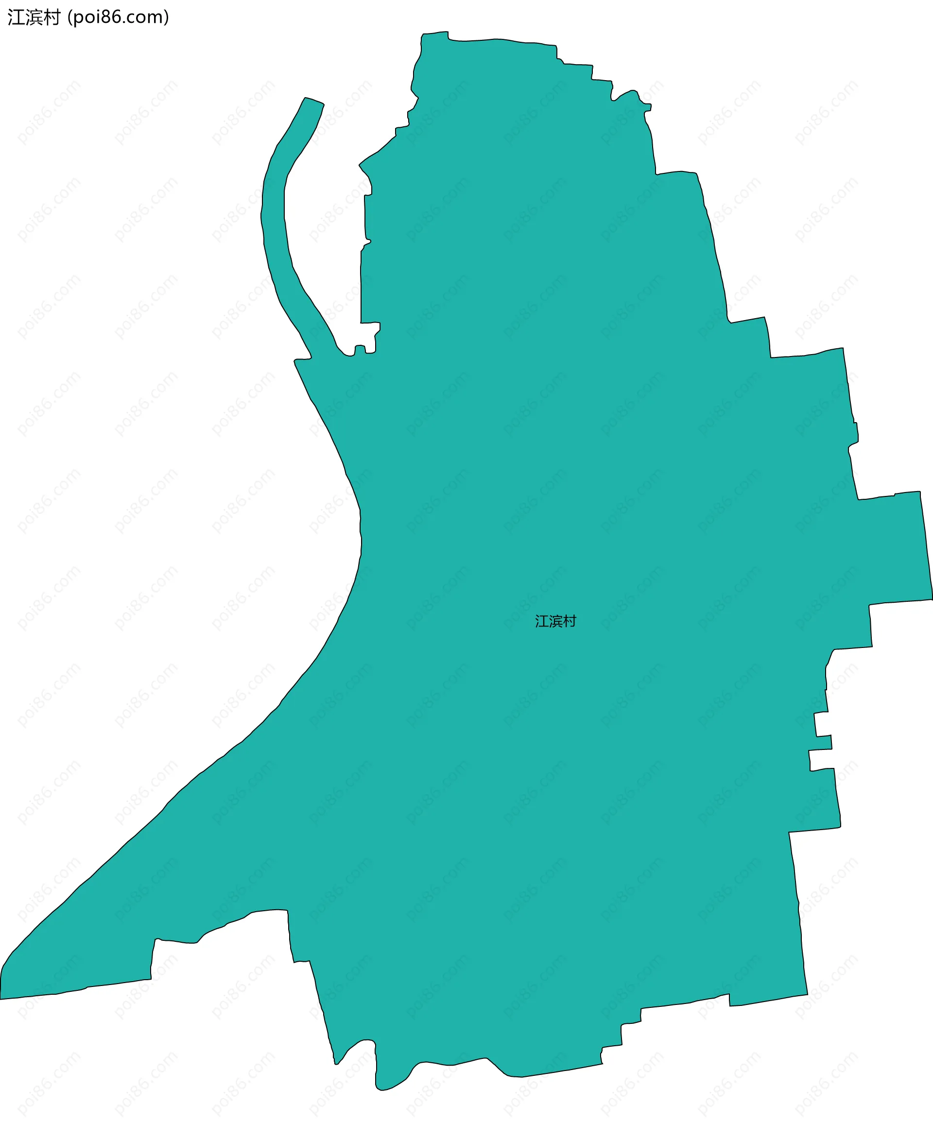 江滨村边界地图