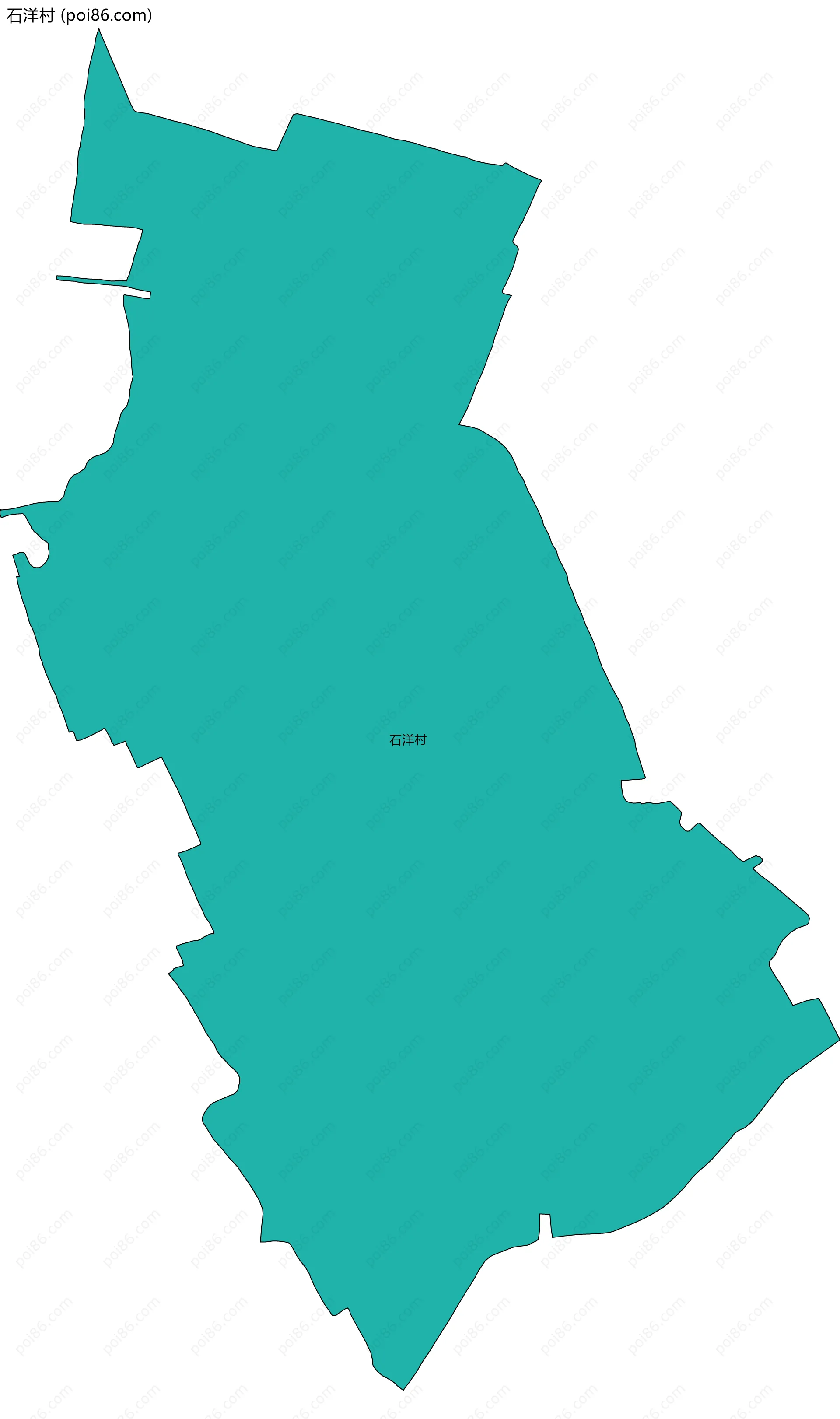 石洋村边界地图