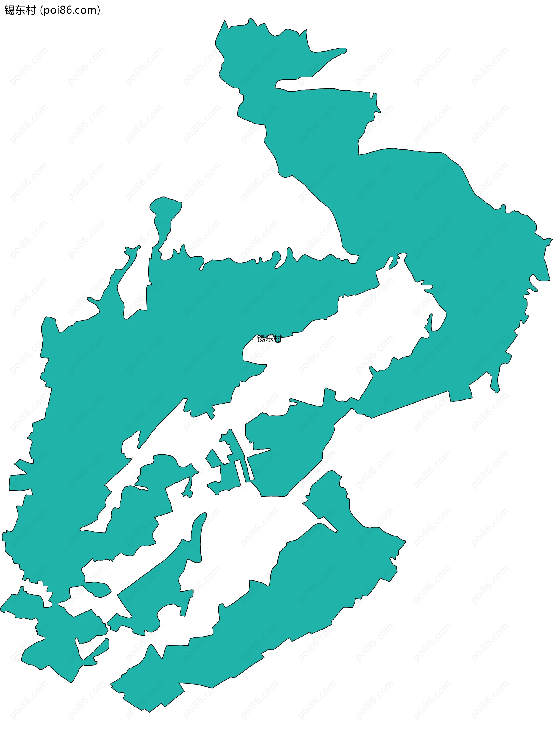 锡东村边界地图