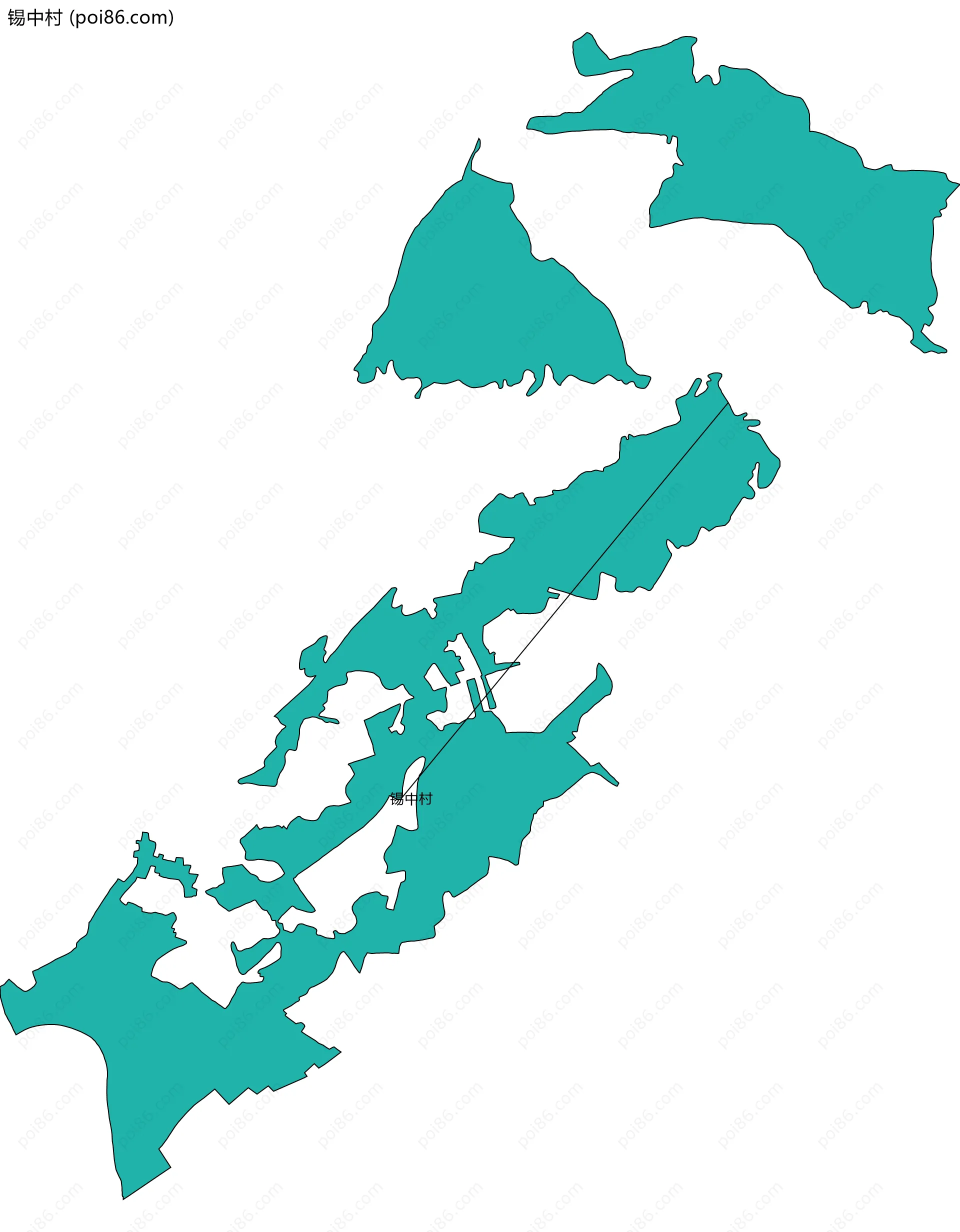 锡中村边界地图