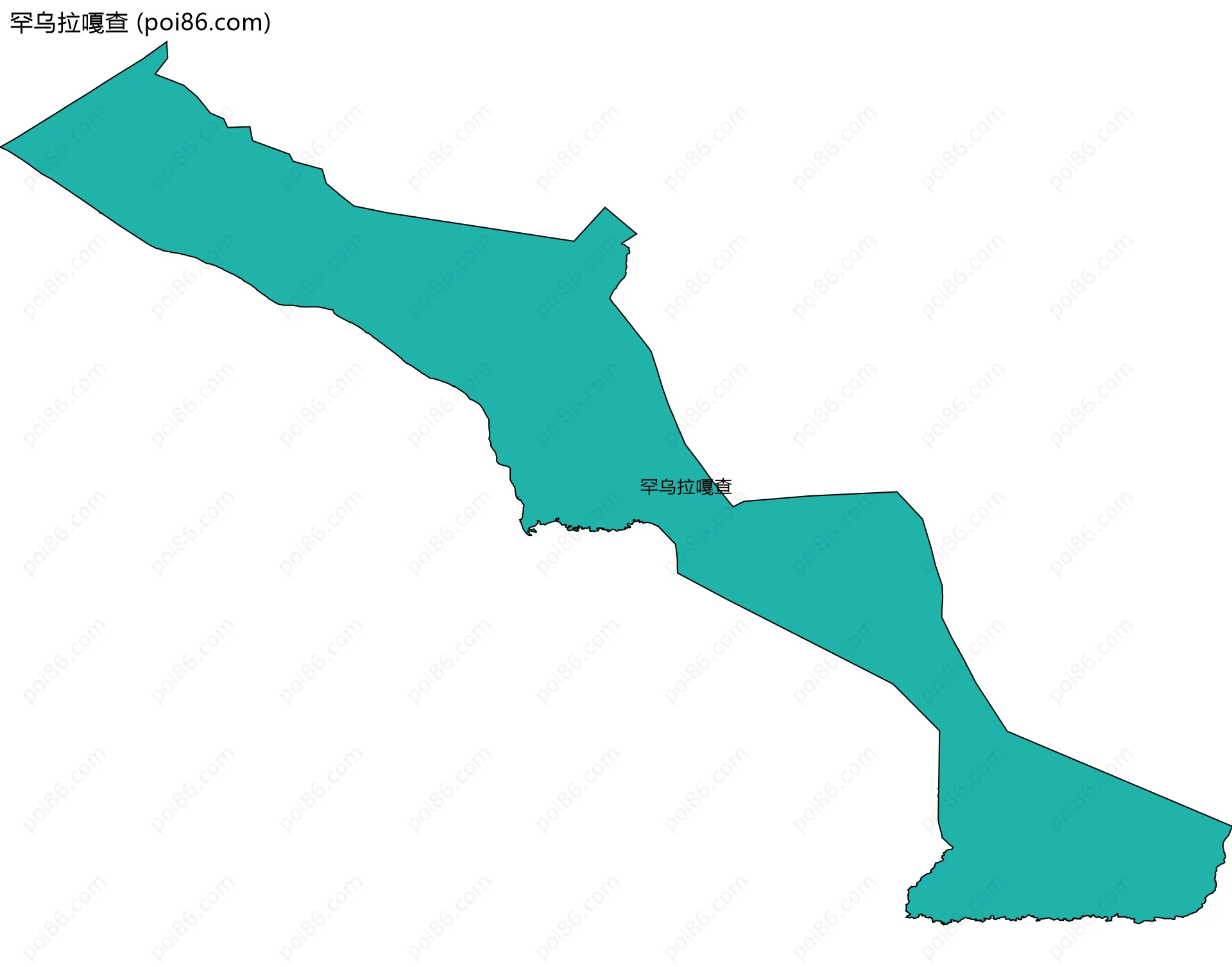 罕乌拉嘎查边界地图