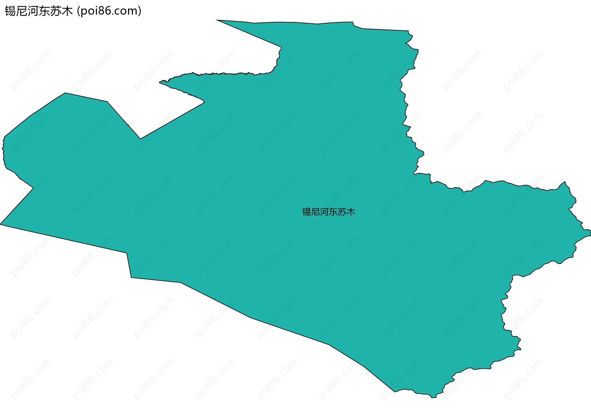 锡尼河东苏木边界地图
