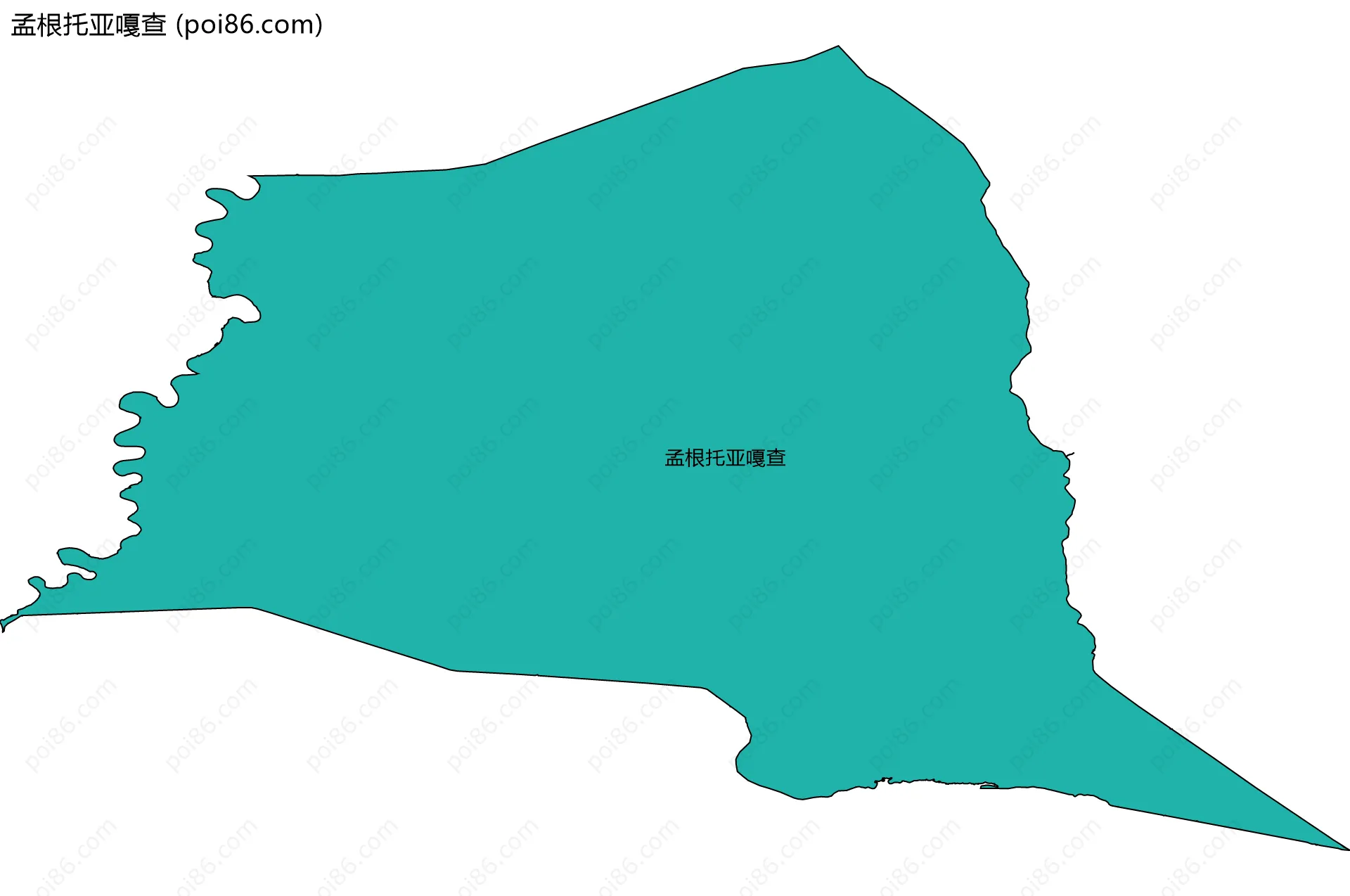孟根托亚嘎查边界地图