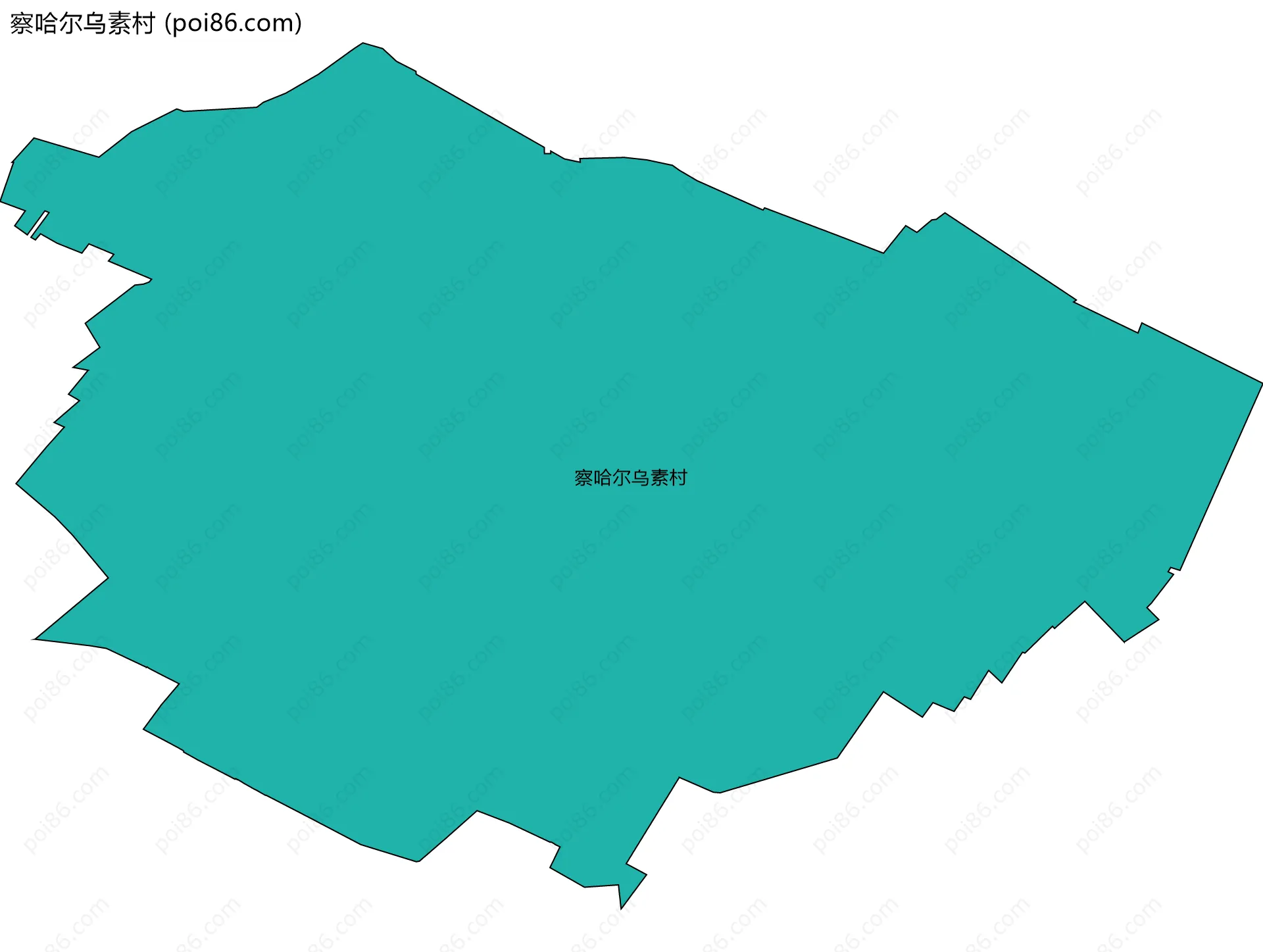 察哈尔乌素村边界地图