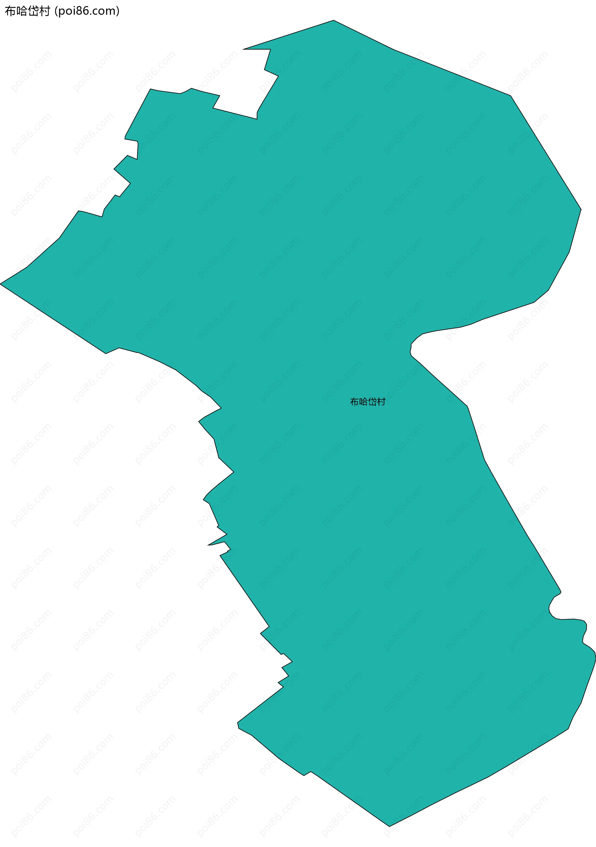 布哈岱村边界地图