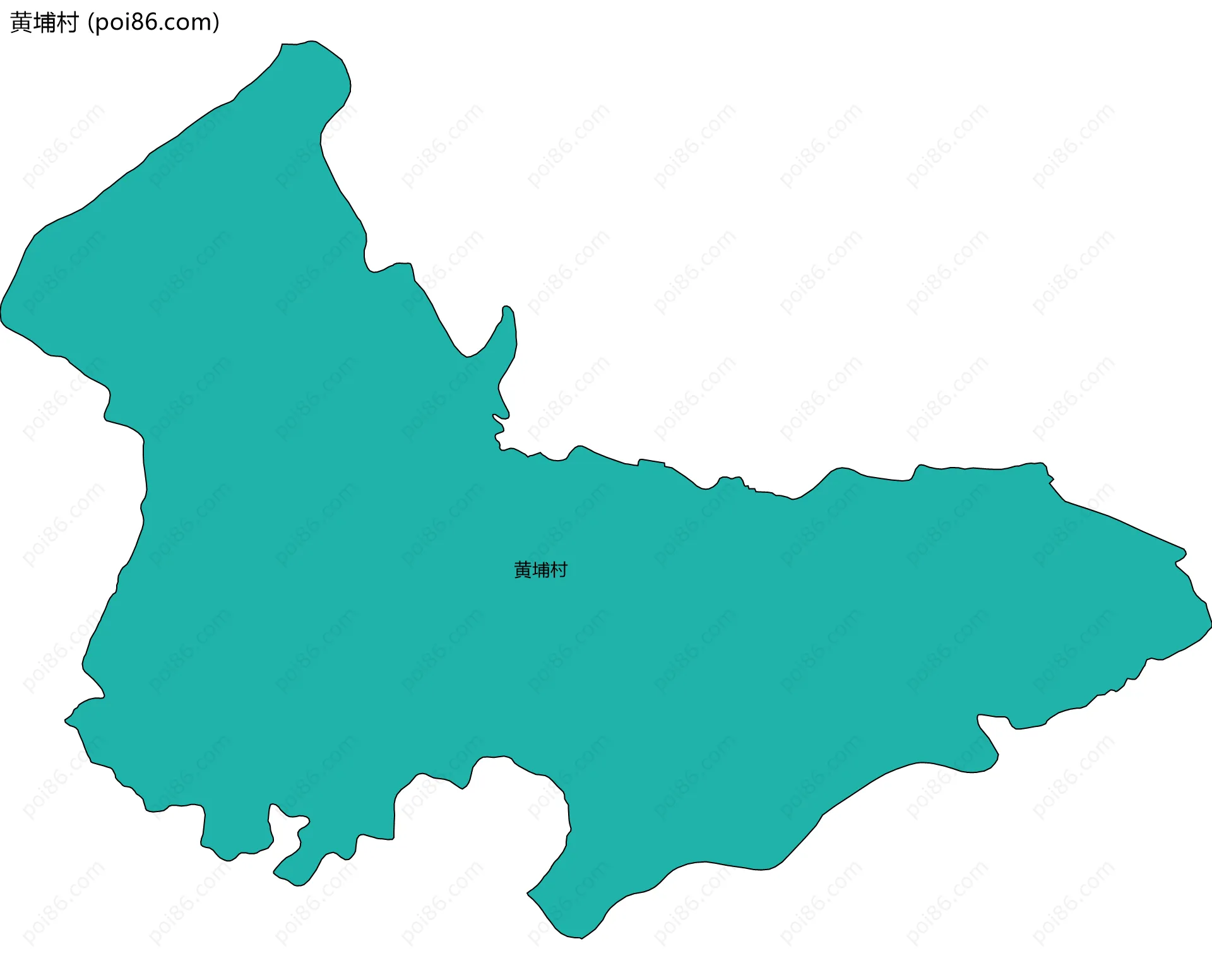 黄埔村边界地图