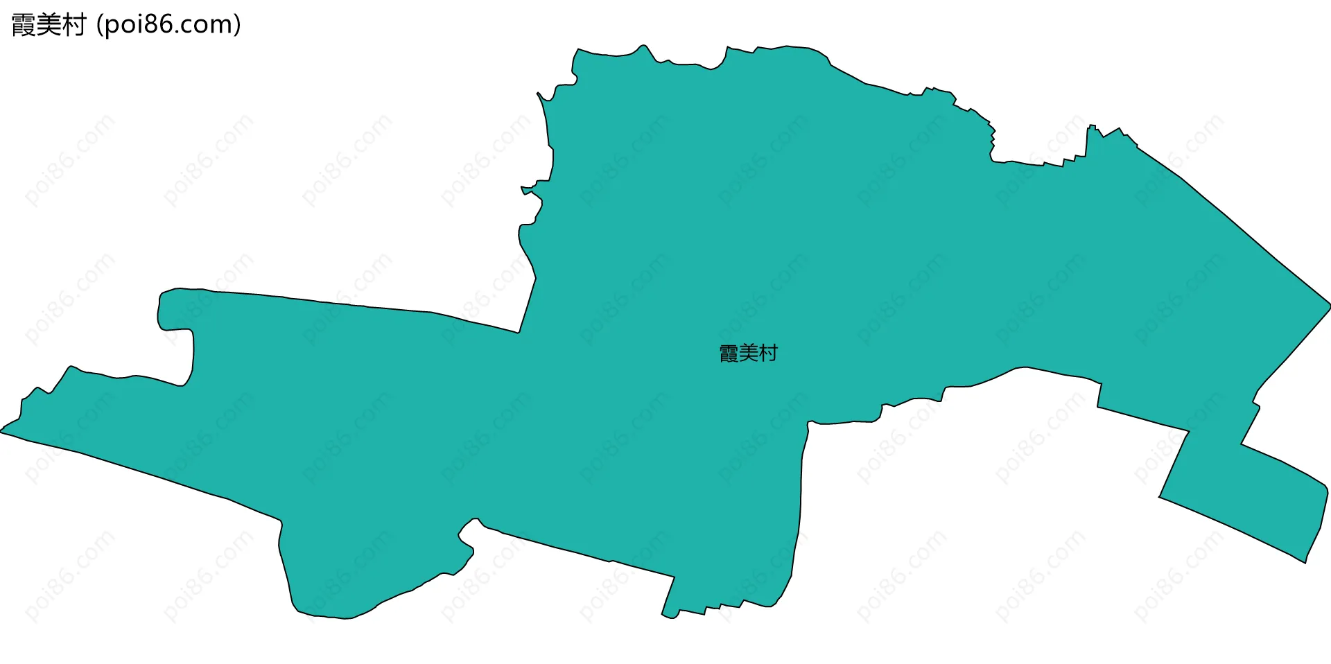 霞美村边界地图