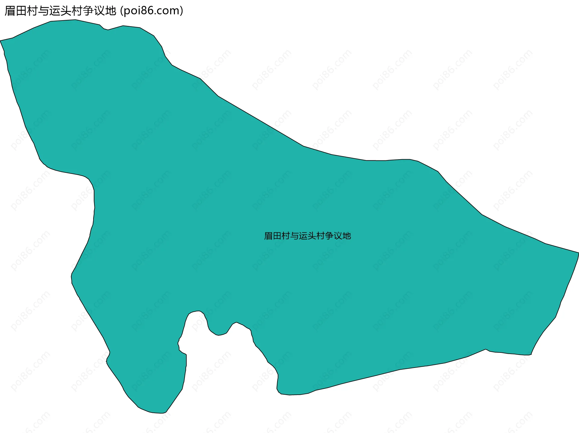 眉田村与运头村争议地边界地图