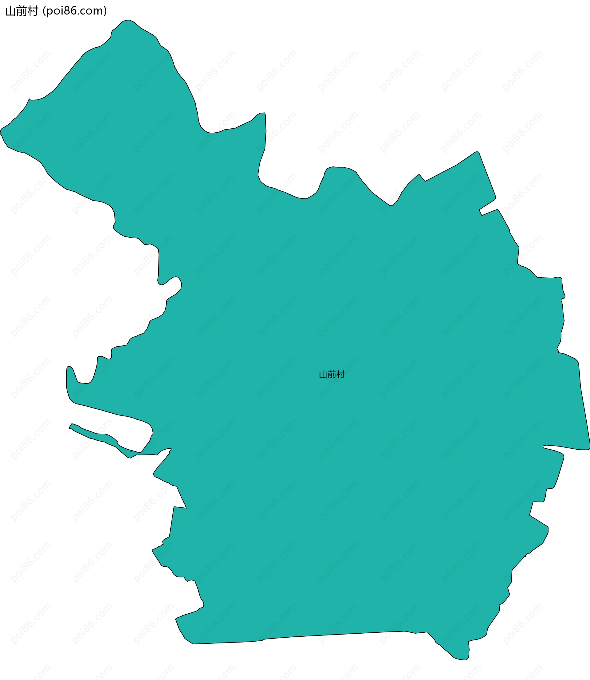 山前村边界地图