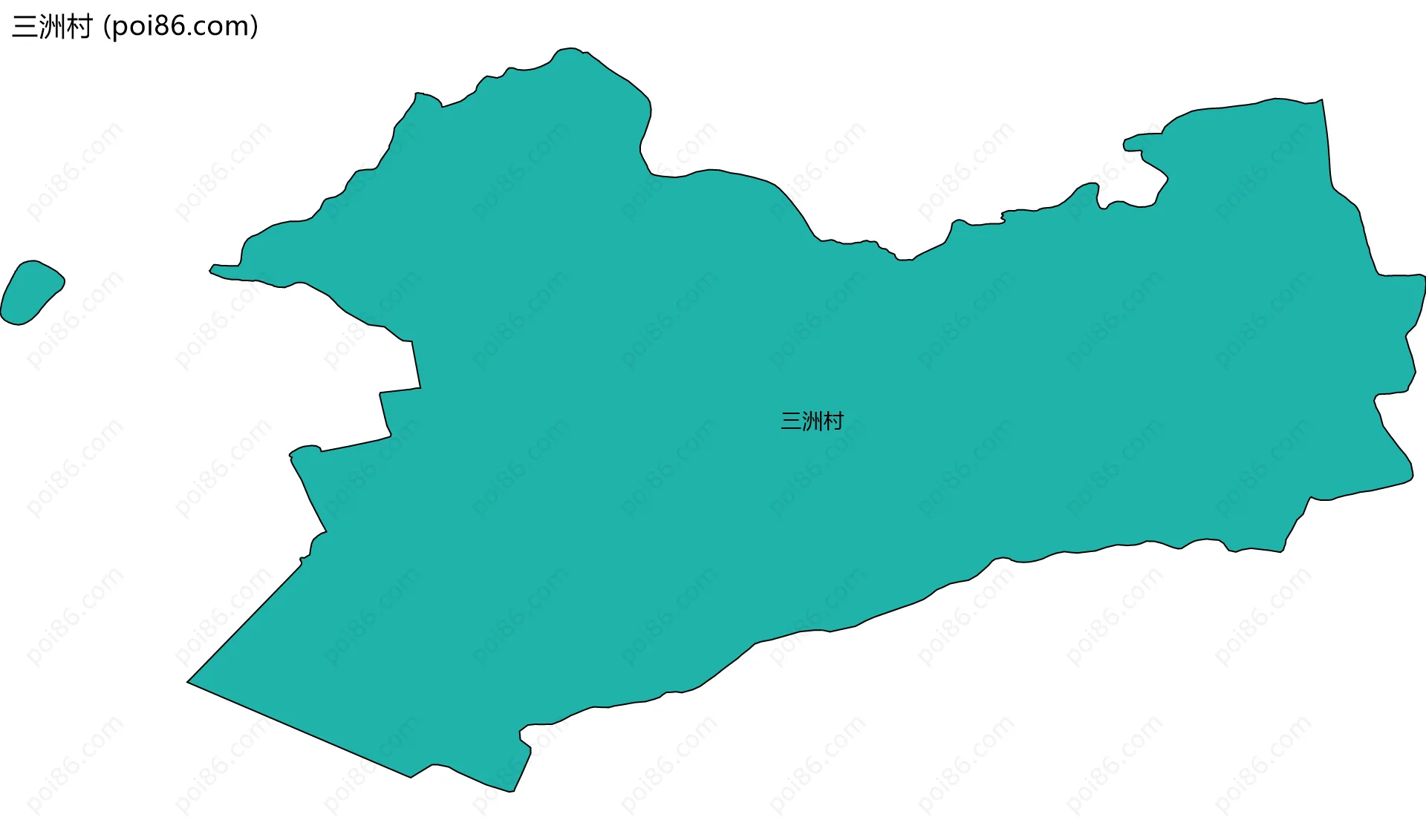 三洲村边界地图