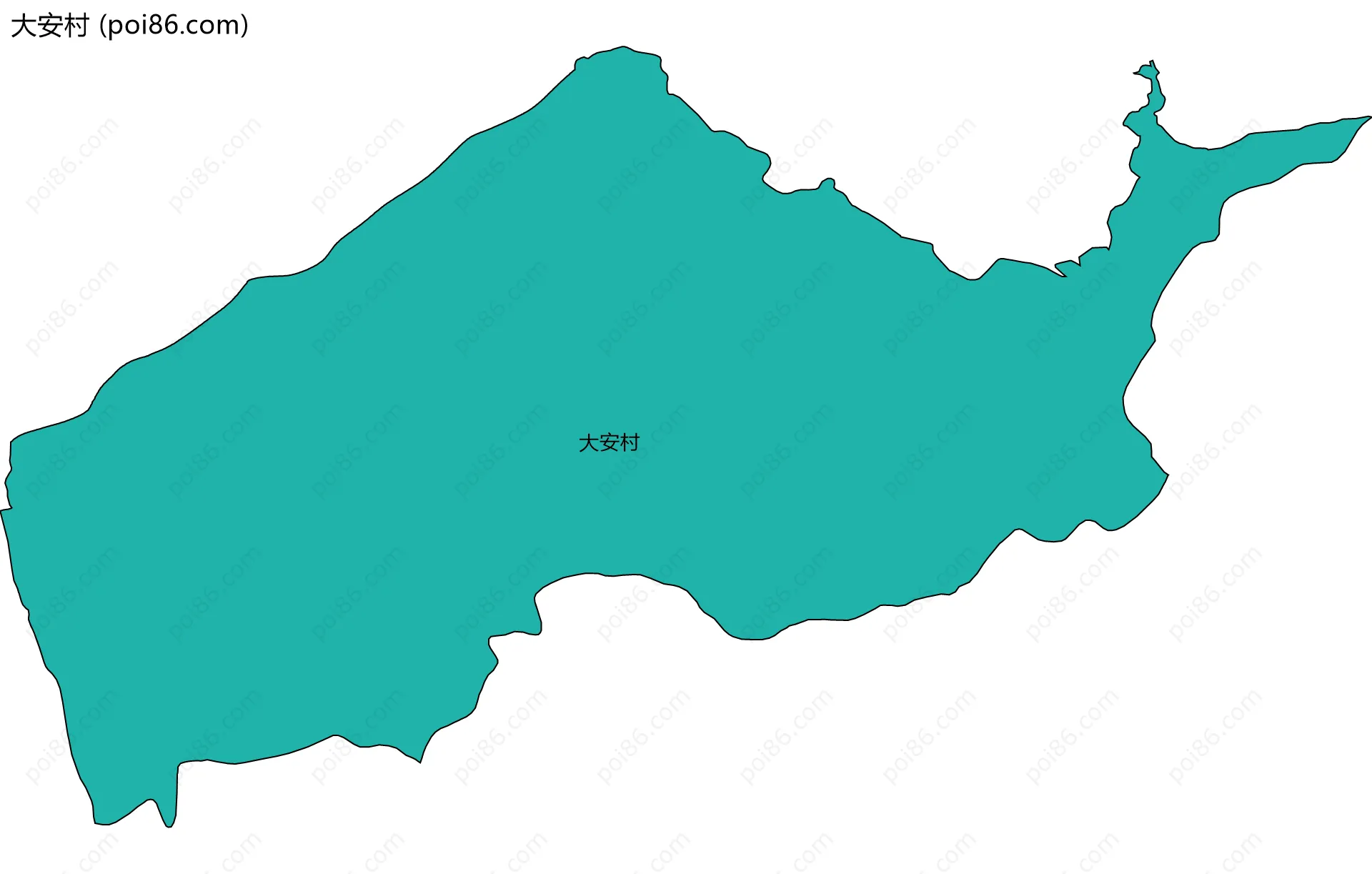 大安村边界地图