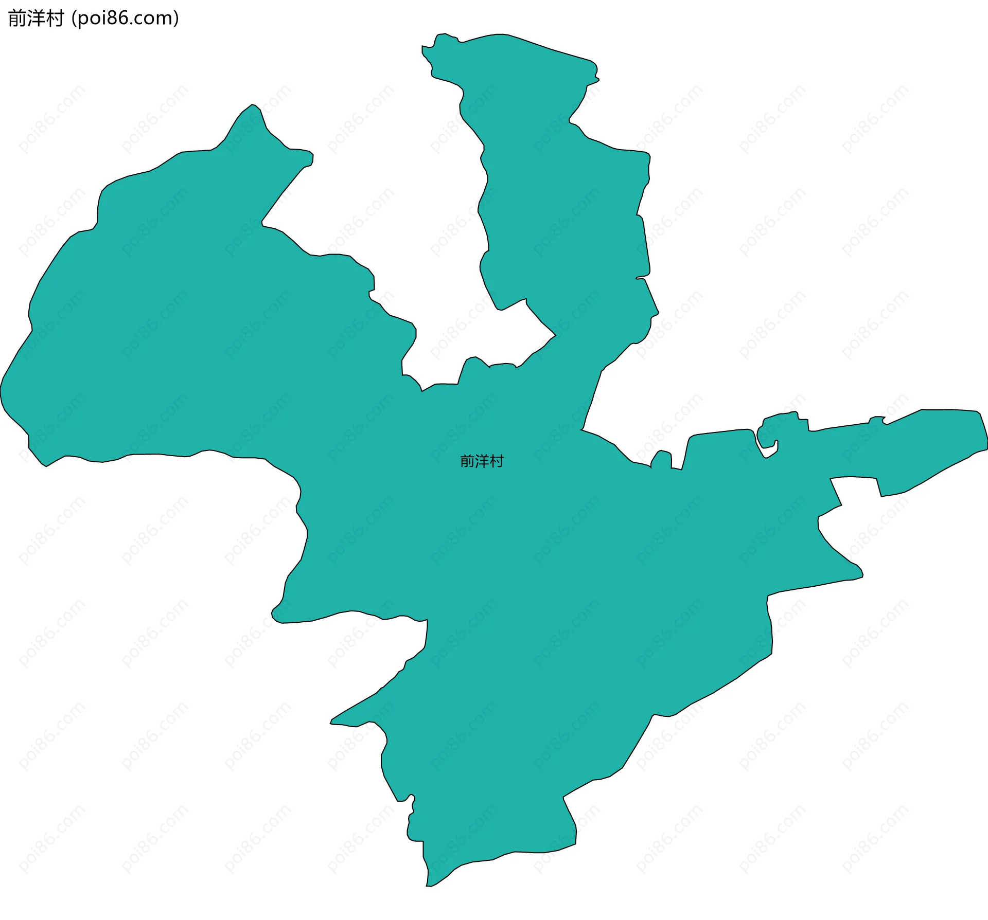 前洋村边界地图