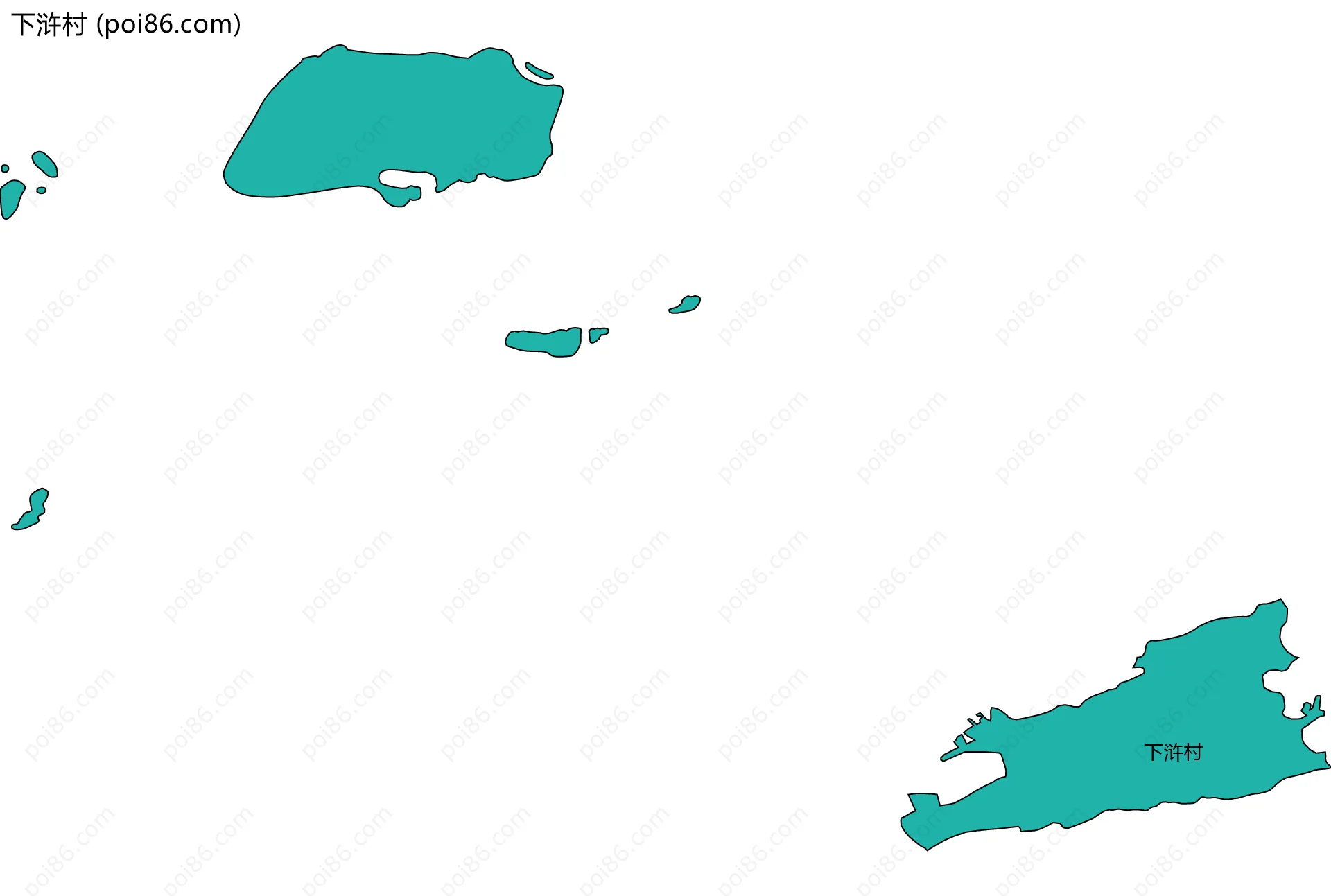 下浒村边界地图