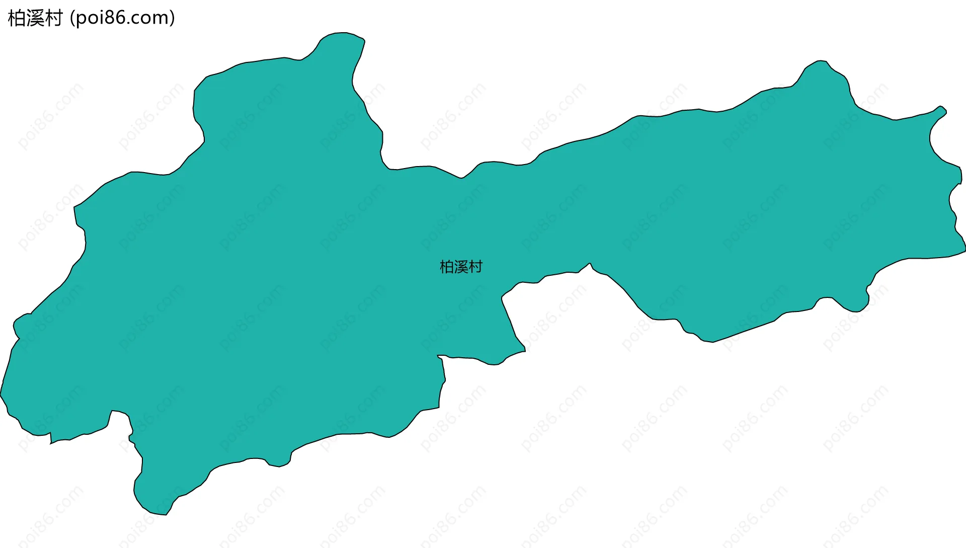 柏溪村边界地图