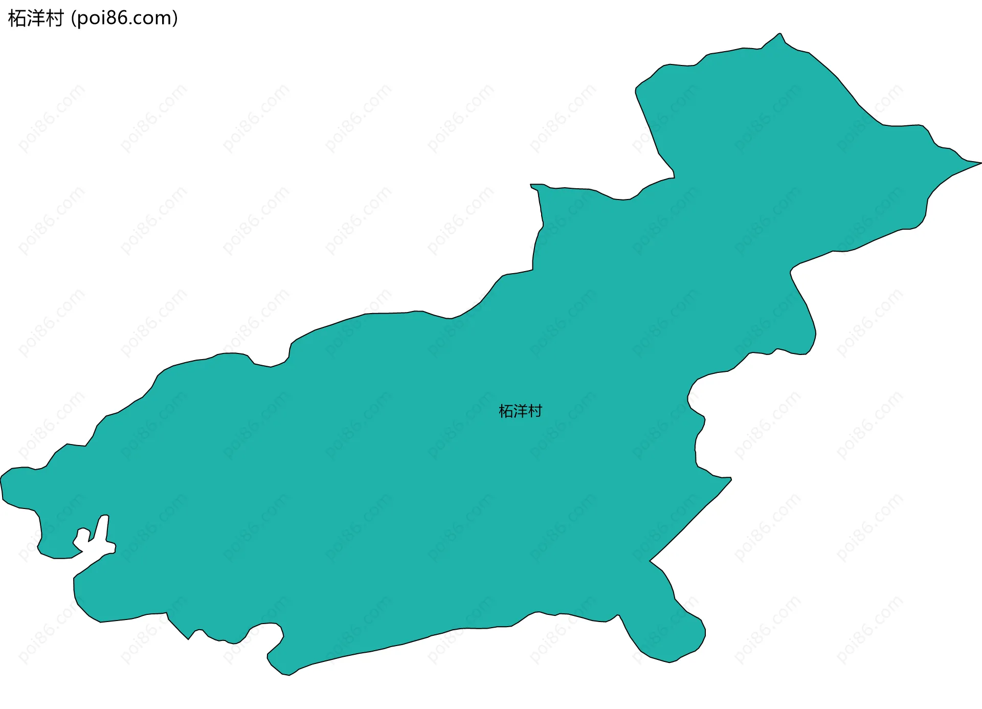 柘洋村边界地图