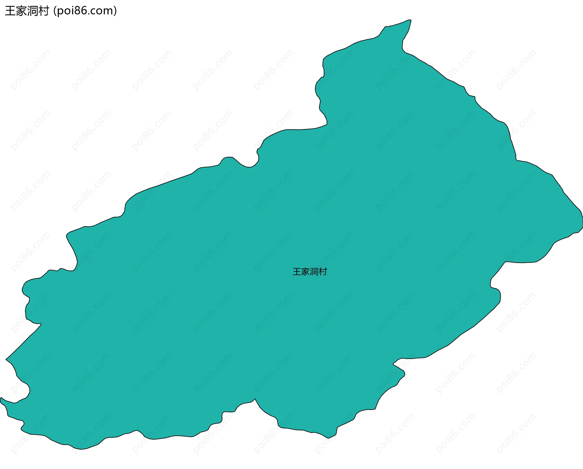 王家洞村边界地图